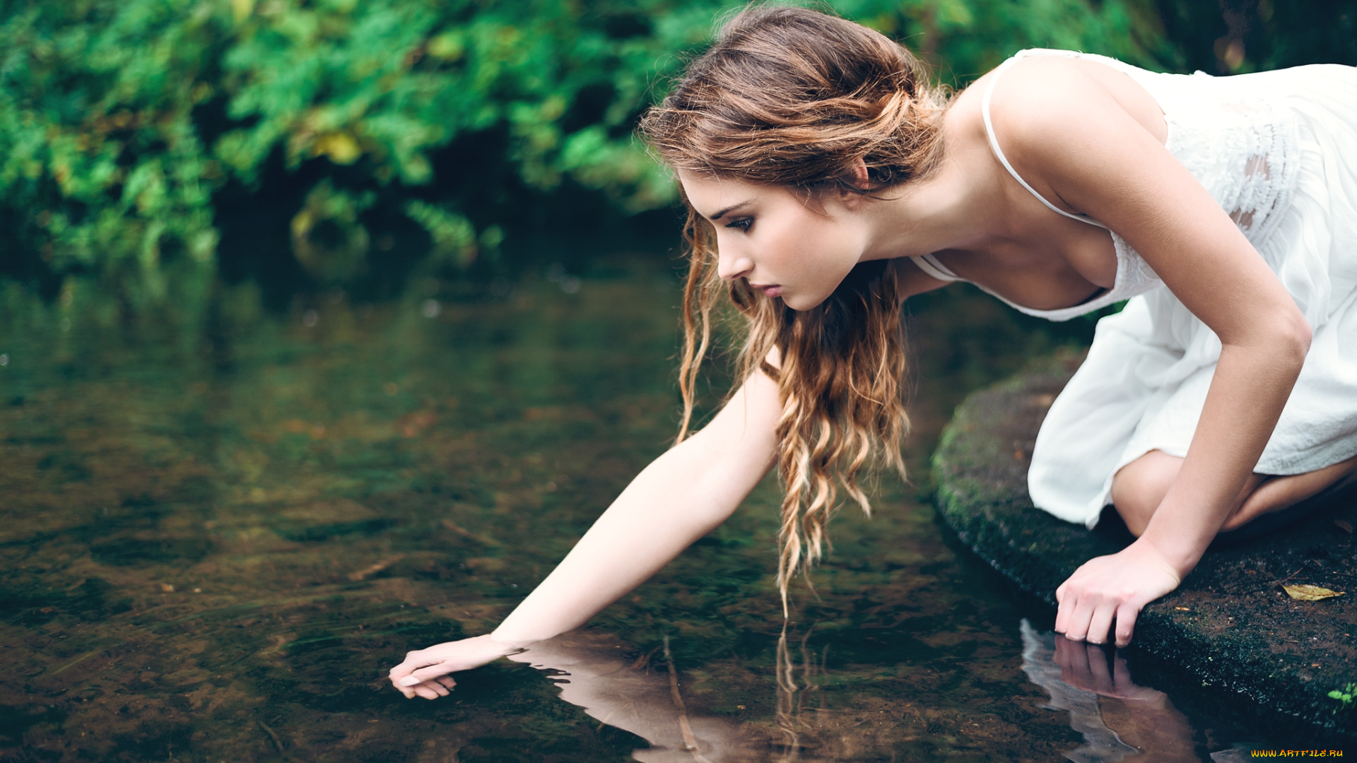 девушки, -unsort, , брюнетки, , шатенки, вода, волосы