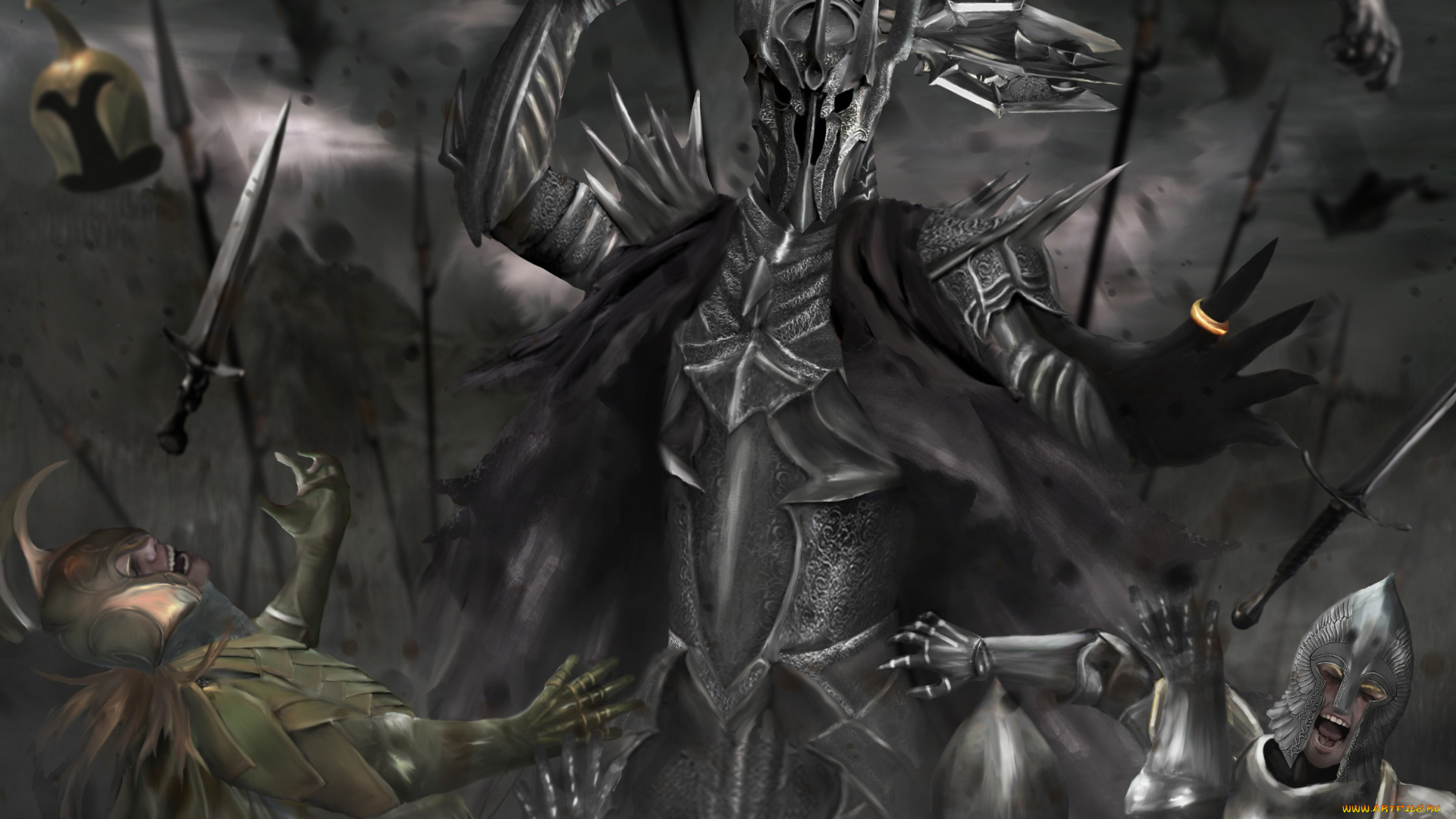 фэнтези, _lord, of, the, rings, битва, армия, кольцо, булава, the, lord, of, rings, властелин, колец, арт, саурон, sauron