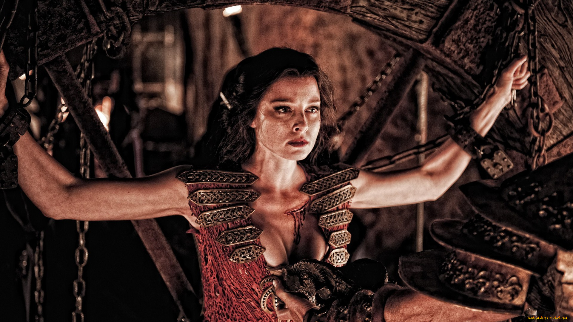 кино, фильмы, conan, the, barbarian, , 2011, девушка, пленница, пытки, грязь, рана, осьминог