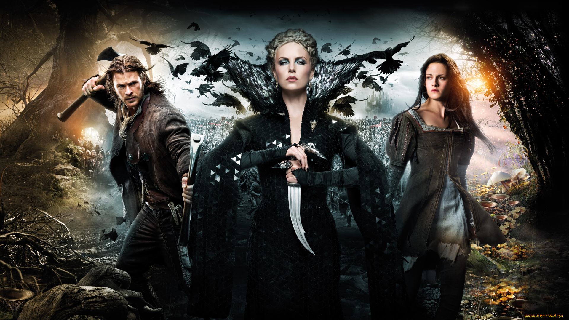 snow, white, and, the, huntsman, кино, фильмы, chris, hemsworth, kristen, stewart, charlize, theron