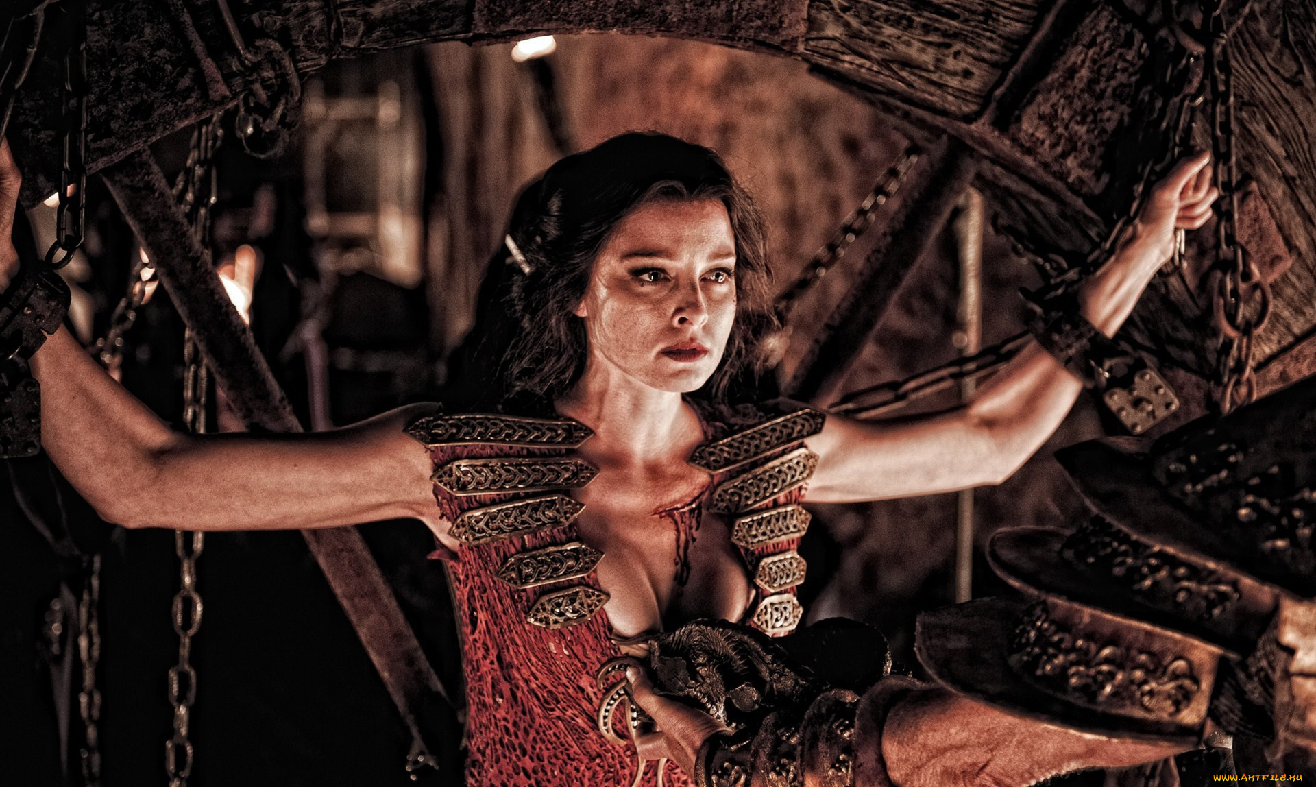 кино, фильмы, conan, the, barbarian, , 2011, девушка, пленница, пытки, грязь, рана, осьминог