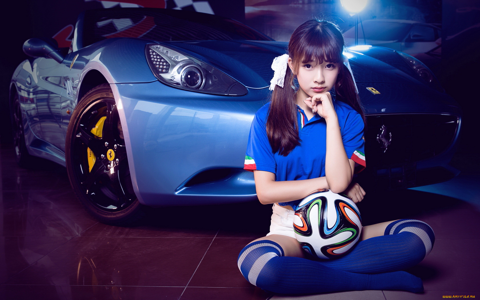 автомобили, авто, с, девушками, автомобиль, девушка, азиатка