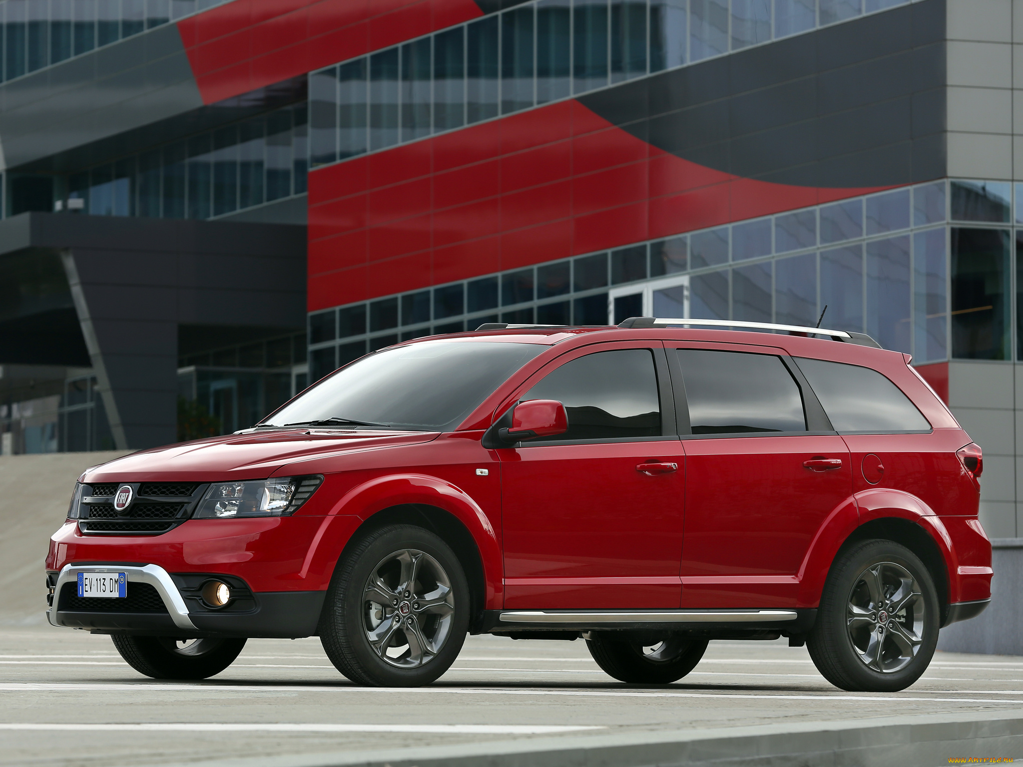 автомобили, fiat, красный, 2014г, 345, cross, freemont