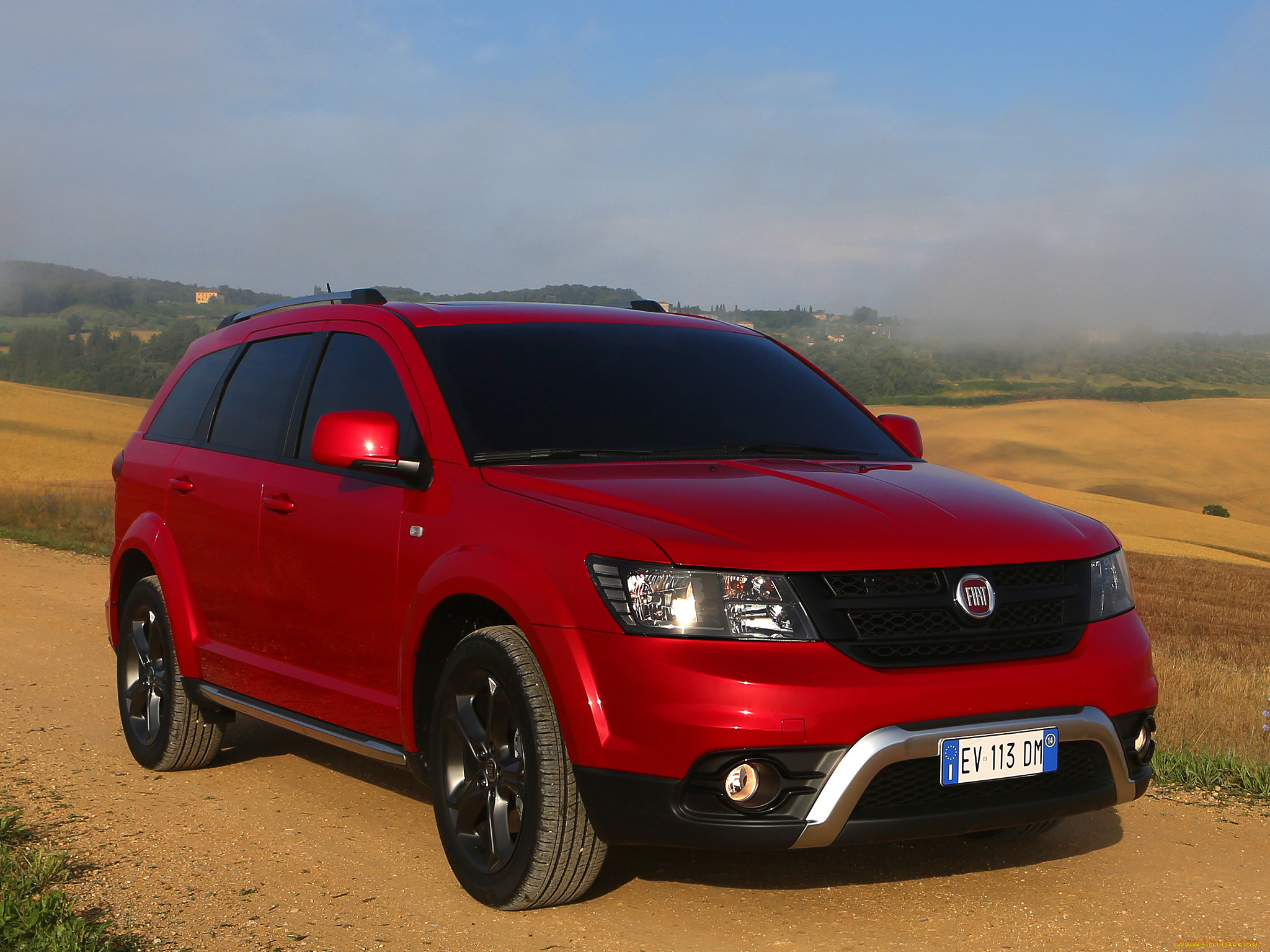 автомобили, fiat, красный, 2014г, 345, cross, freemont