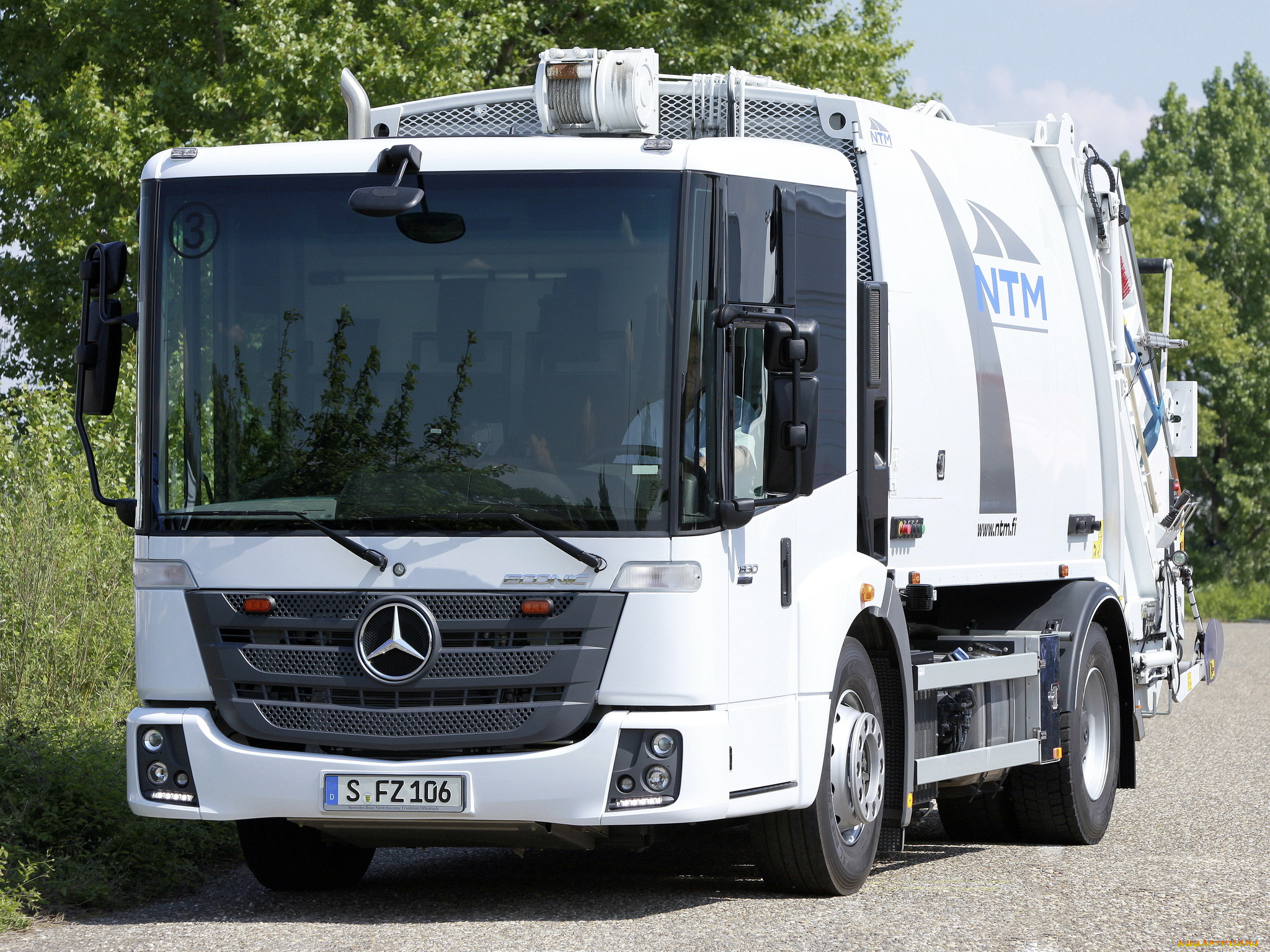 автомобили, мусоровозы, truck, garbage, mercedes-benz, 1830, l, econic