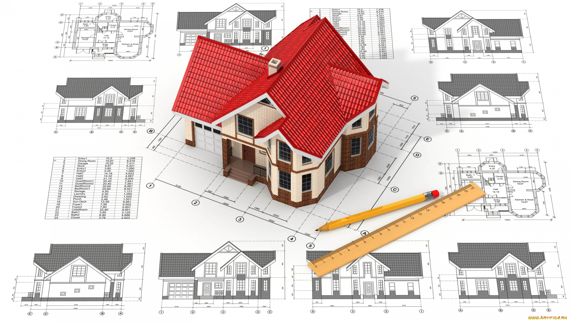 3д, графика, архитектура, , architecture, дом