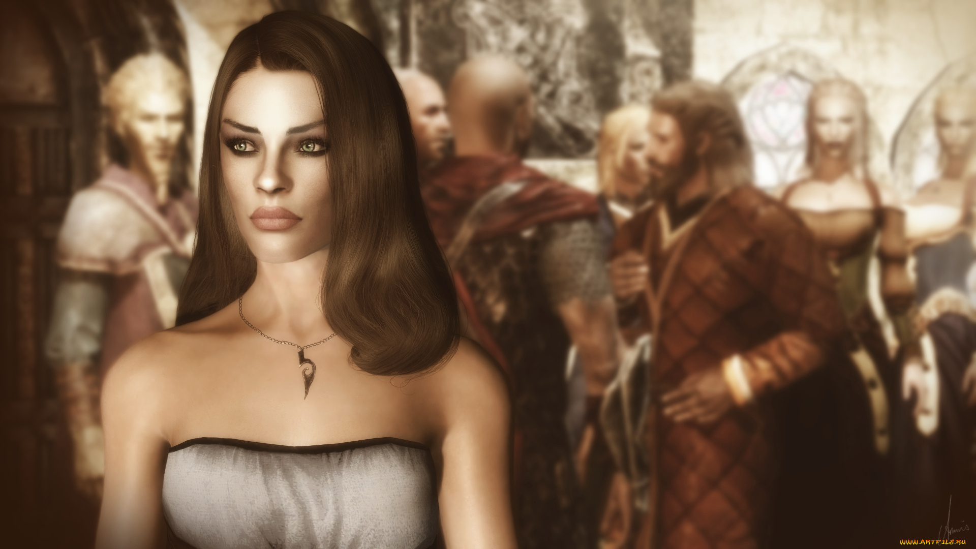 3д, графика, люди, , people, девушка, взгляд, фон