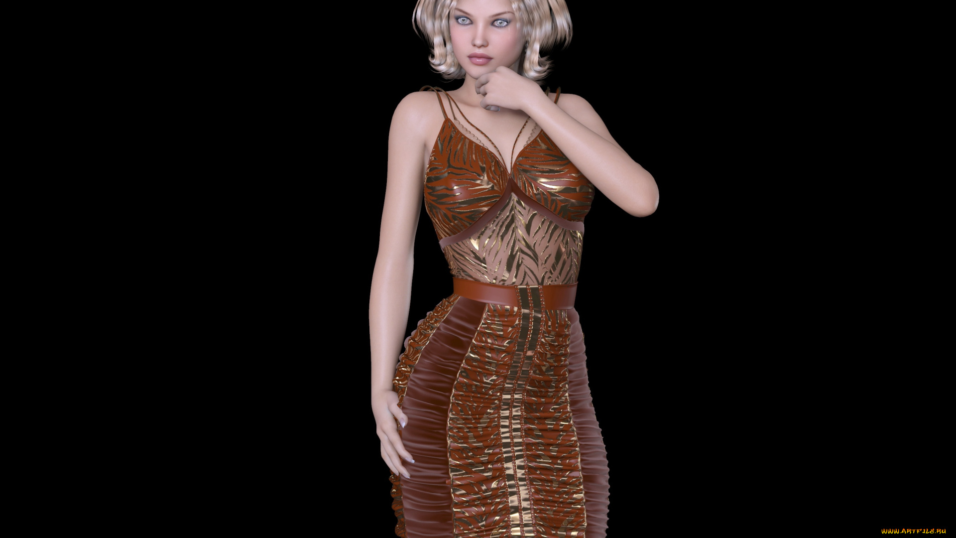3д, графика, люди, , people, девушка, взгляд, фон, блондинка