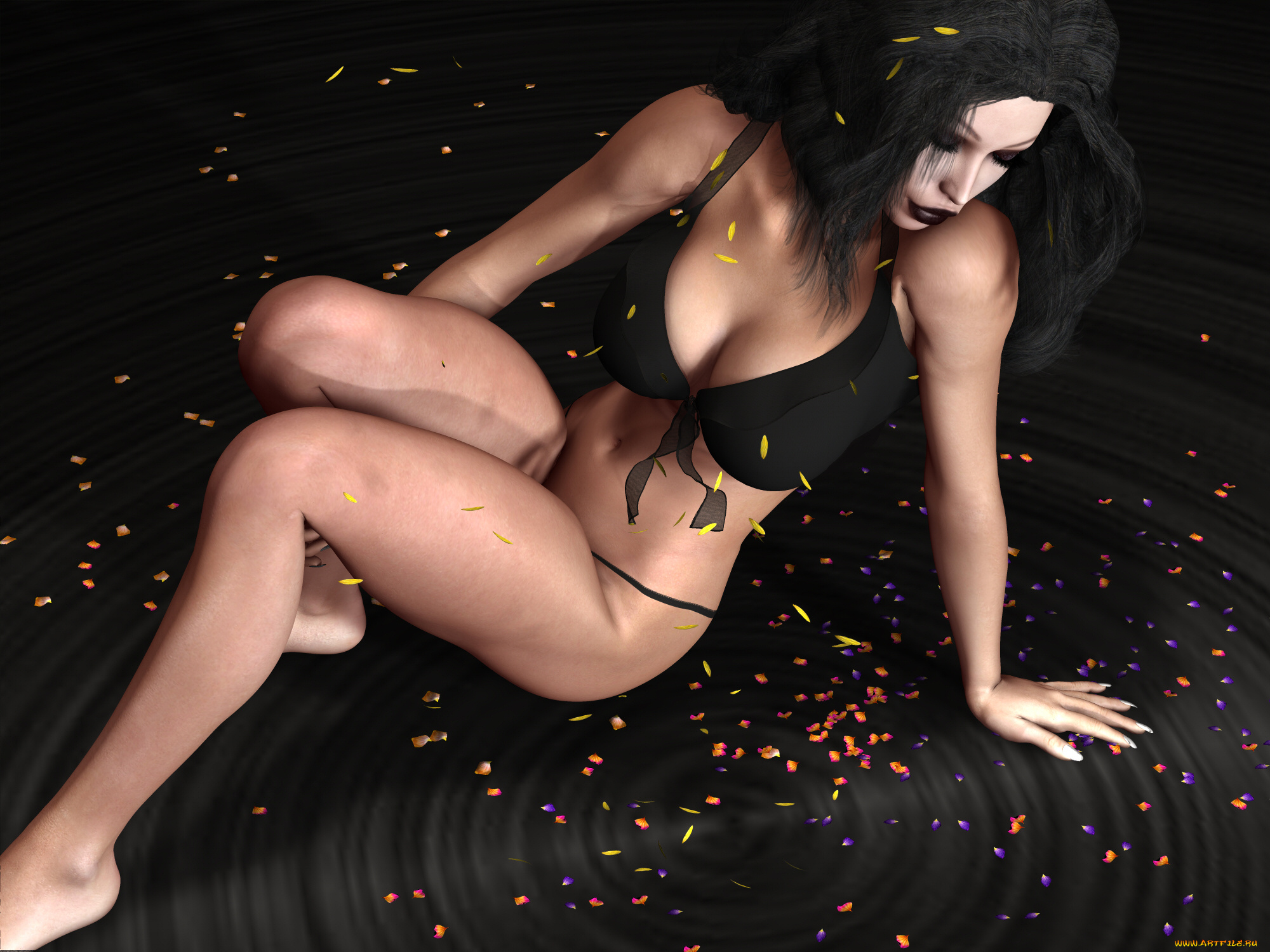 3д, графика, люди, , people, девушка, взгляд, фон