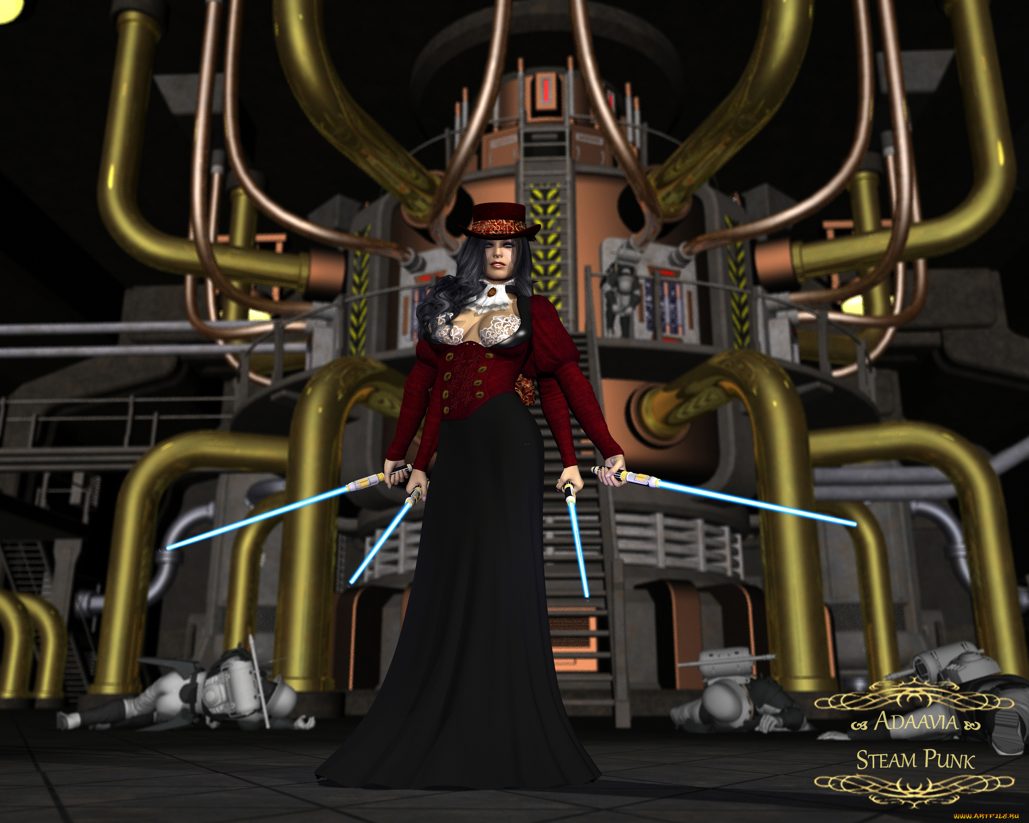 3д, графика, фантазия, , fantasy, девушка, взгляд, фон, оружие