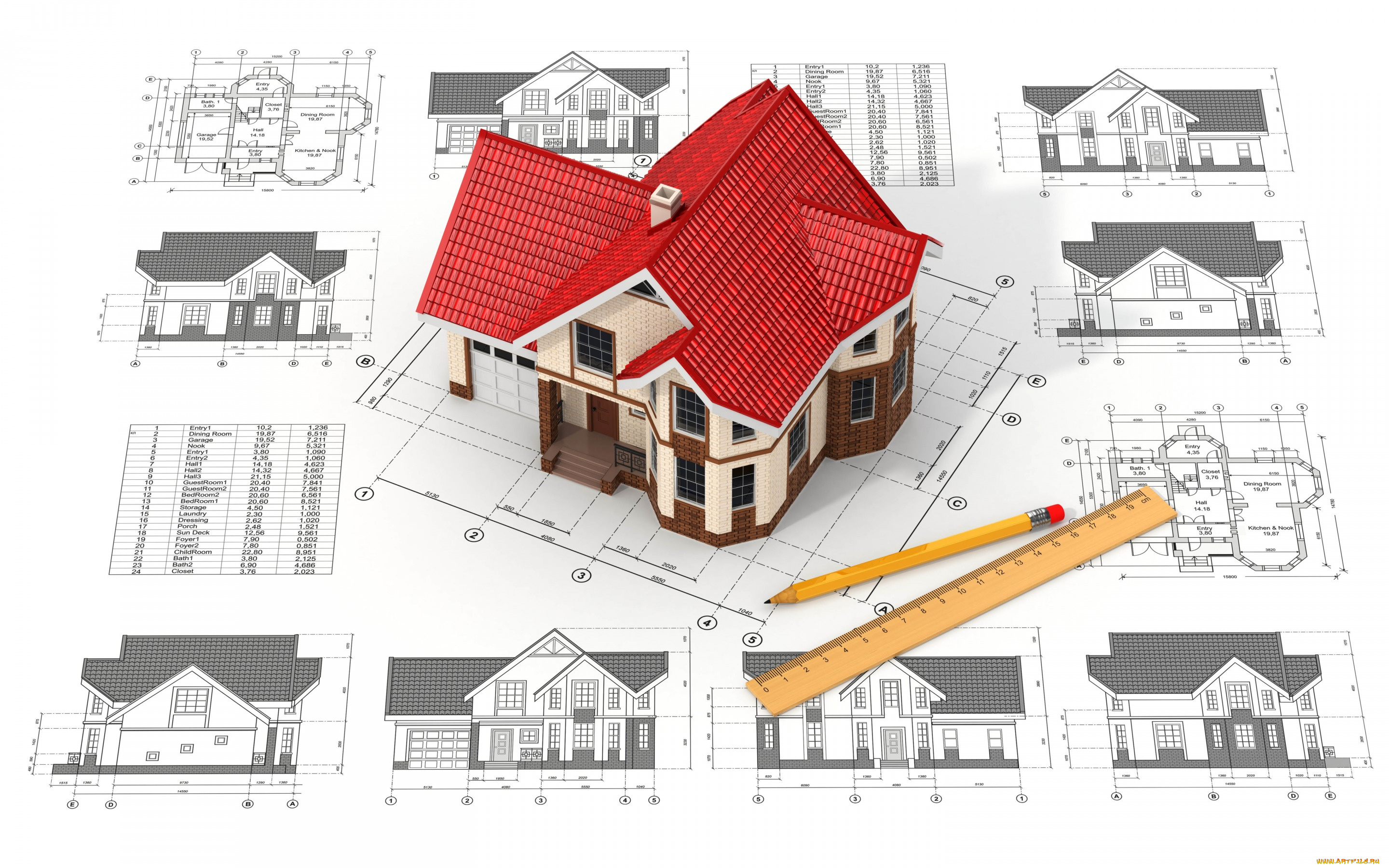 3д, графика, архитектура, , architecture, дом