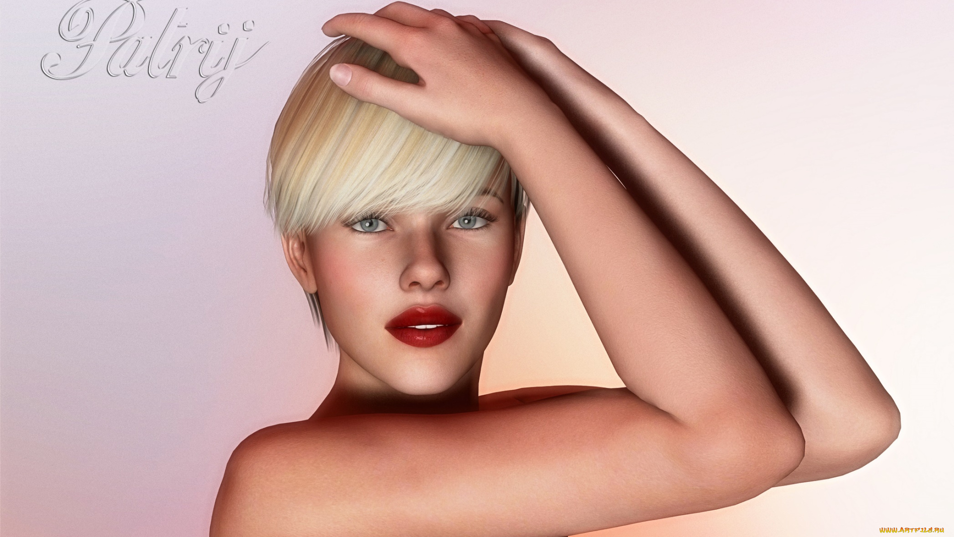 3д, графика, портрет, , portraits, девушка, взгляд, фон