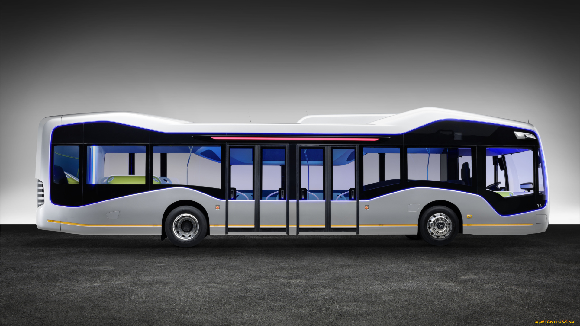 автомобили, 3д, future, mercedes-benz, bus, 2016г