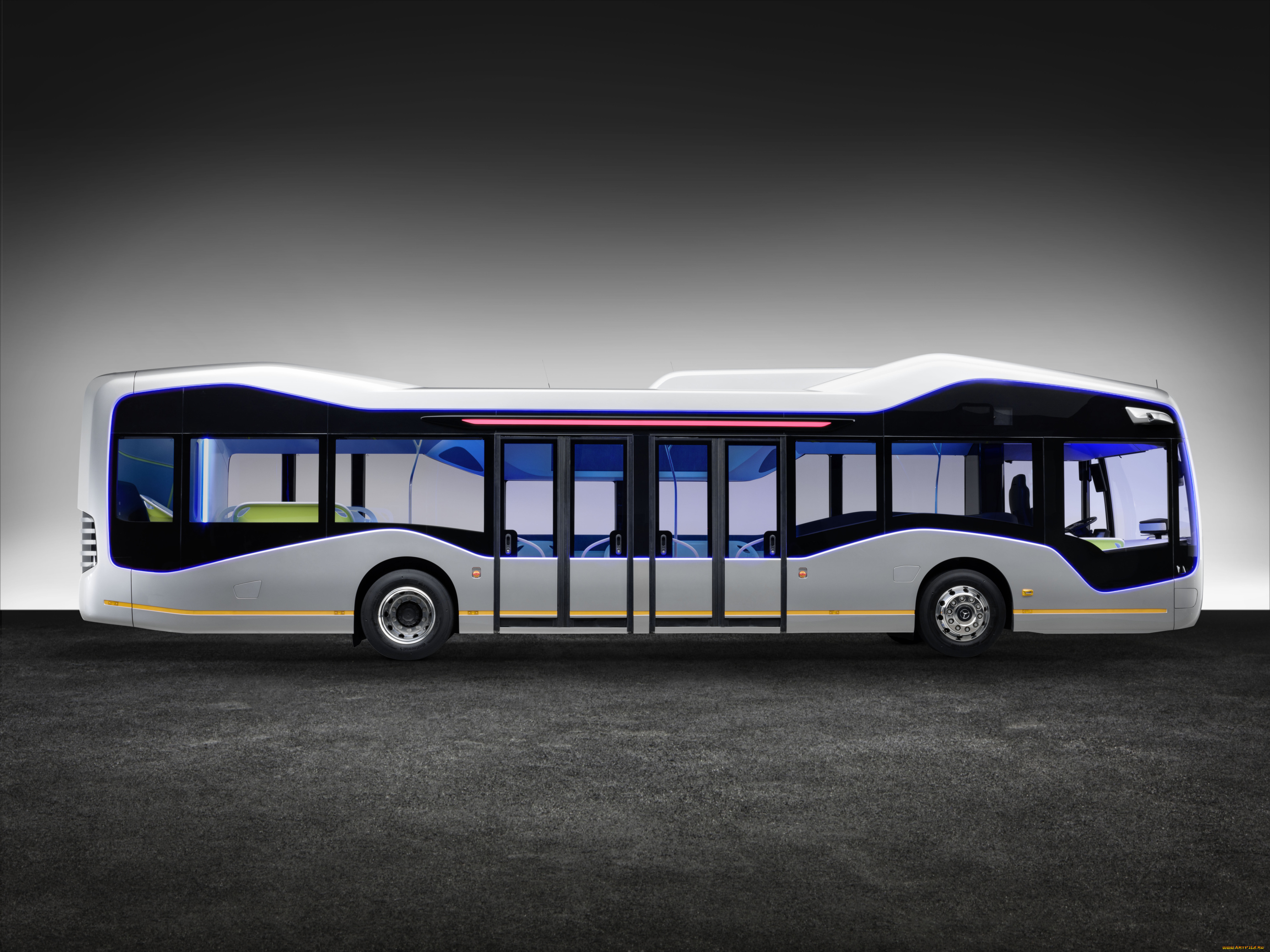 автомобили, 3д, future, mercedes-benz, bus, 2016г