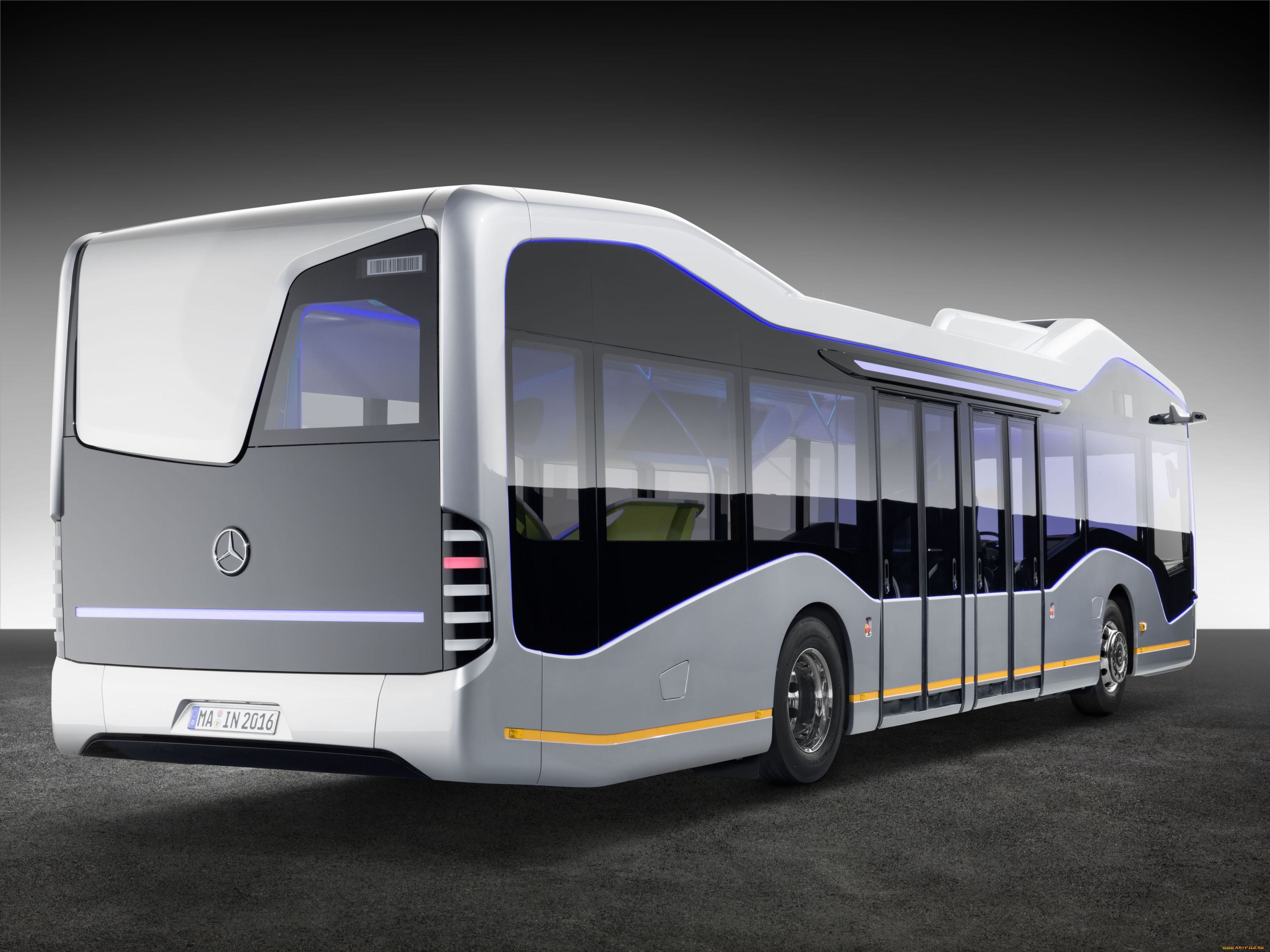 автомобили, 3д, future, mercedes-benz, bus, 2016г