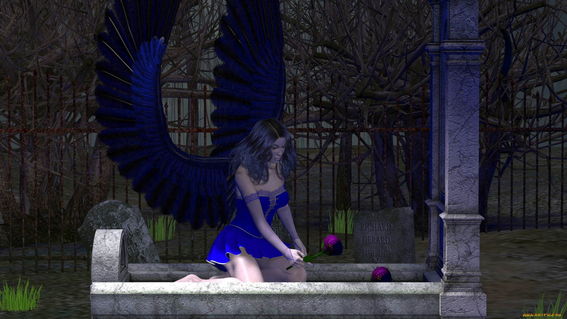 3д, графика, ангел, , angel, ангел, фон, взгляд, девушка