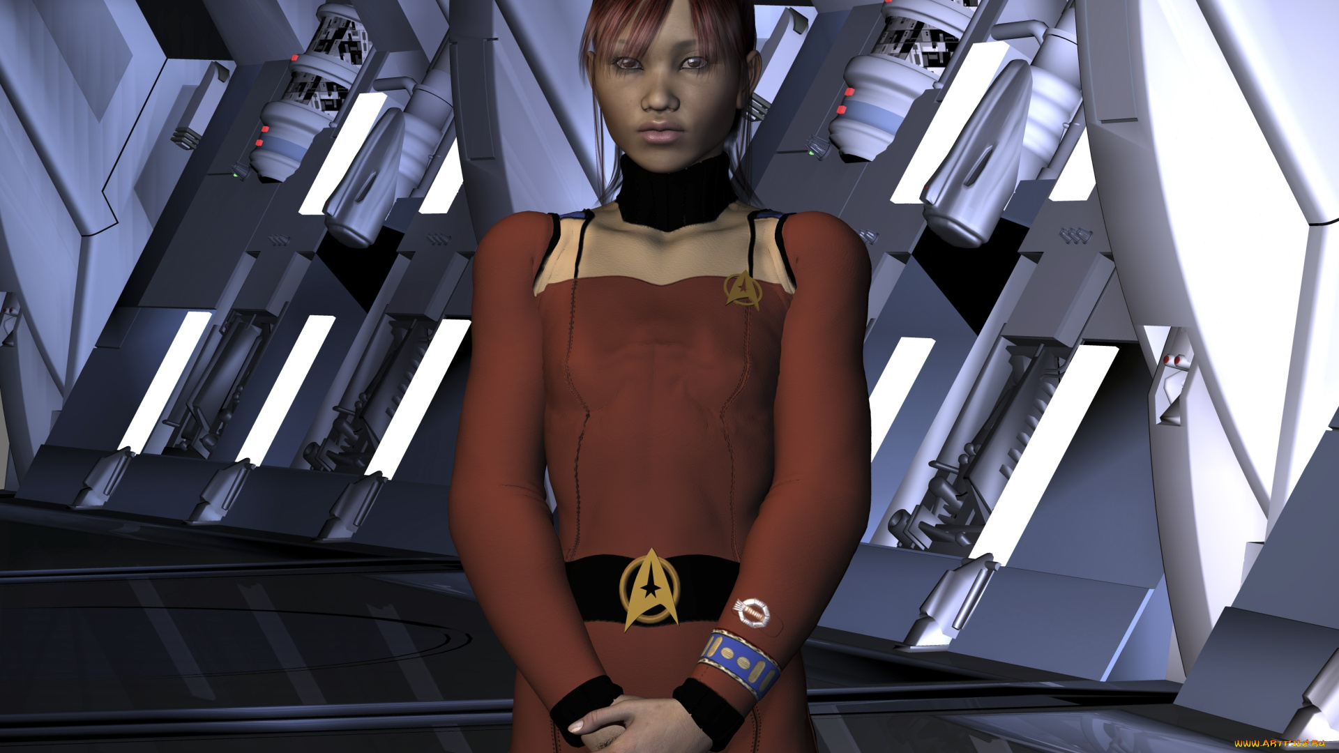 3д, графика, фантазия, , fantasy, девушка, взгляд, фон