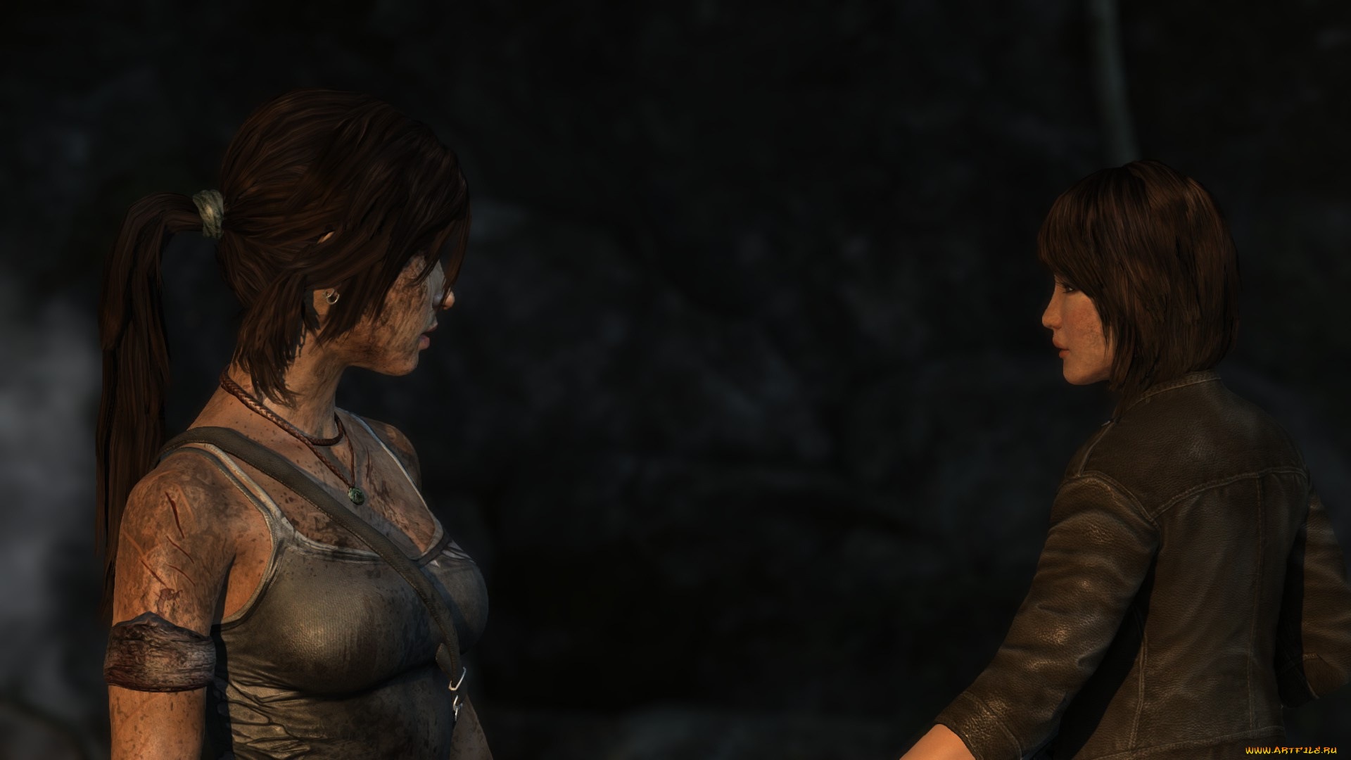 3д, графика, фантазия, , fantasy, tomb, raider, фон, девушка, взгляд