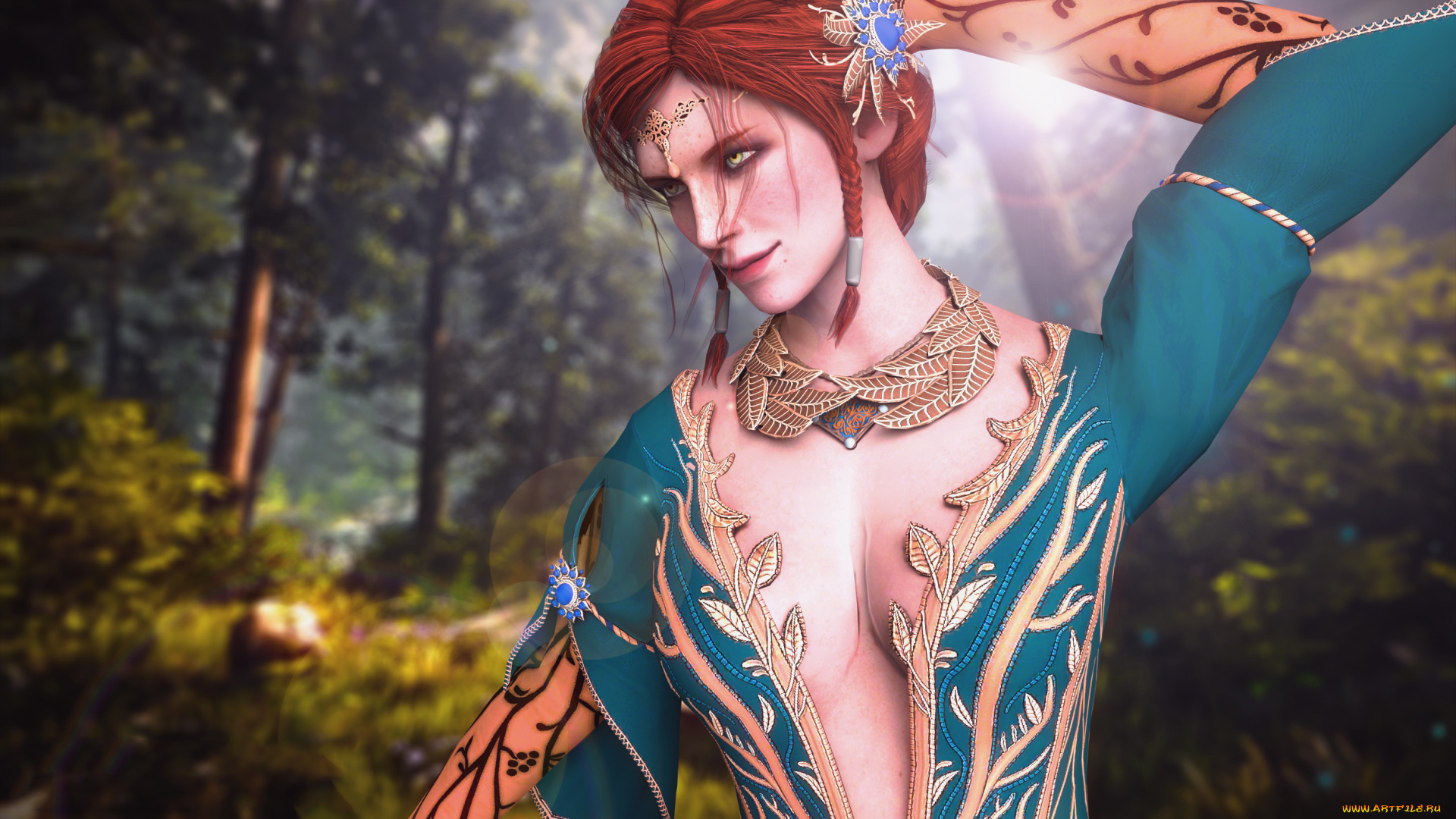 3д, графика, фантазия, , fantasy, взгляд, девушка, фон