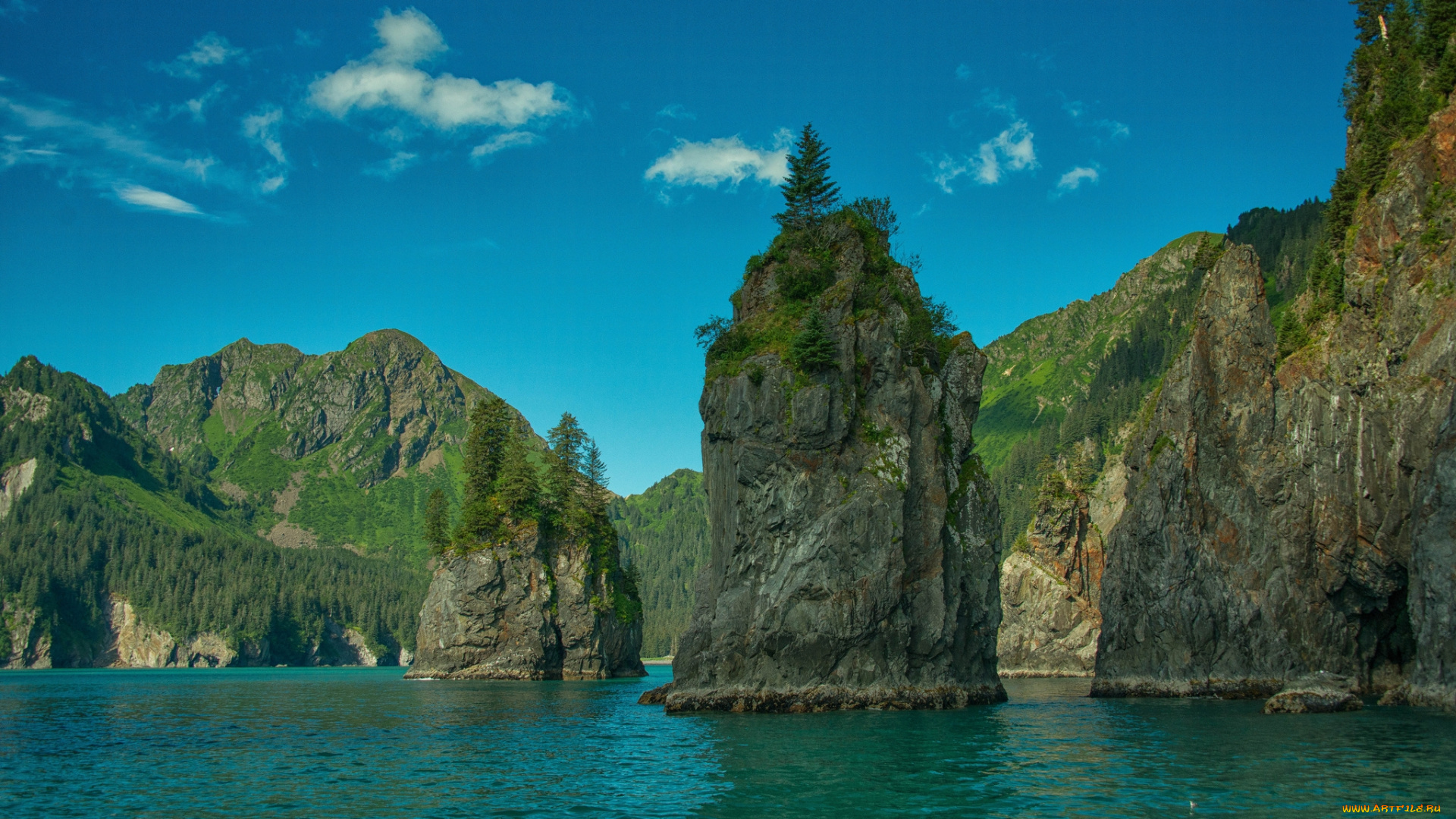 природа, побережье, море, берег