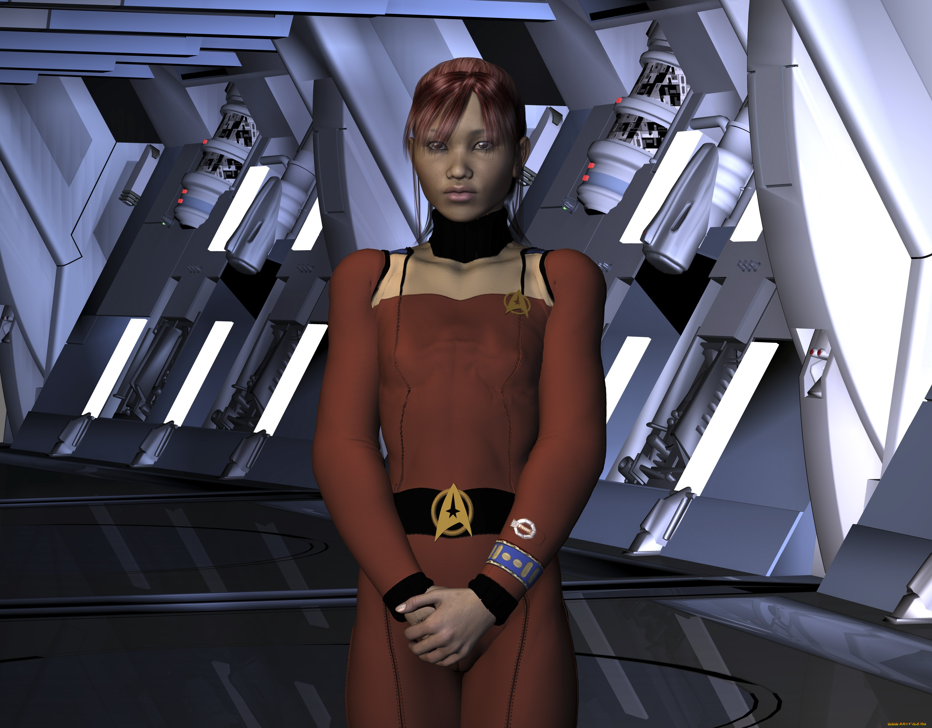 3д, графика, фантазия, , fantasy, девушка, взгляд, фон