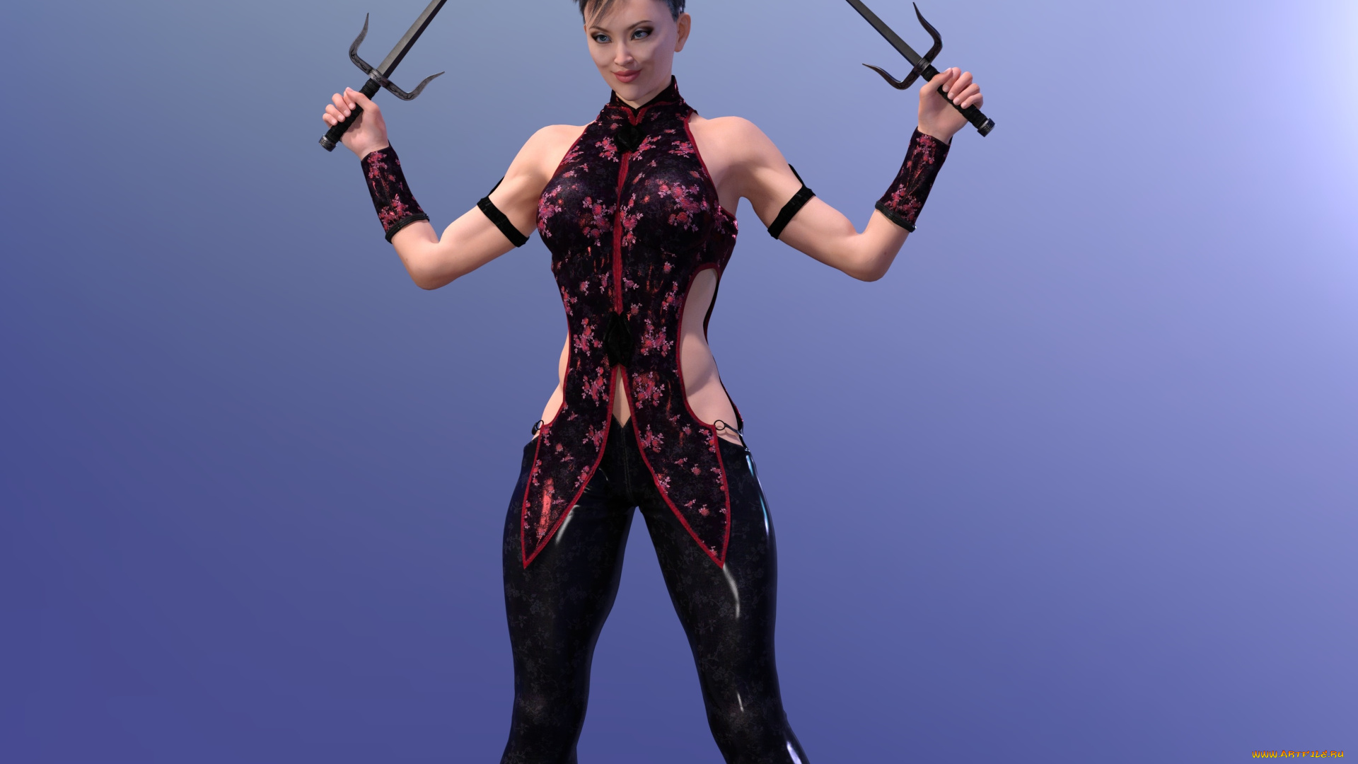 3д, графика, фантазия, , fantasy, девушка, фон, взгляд