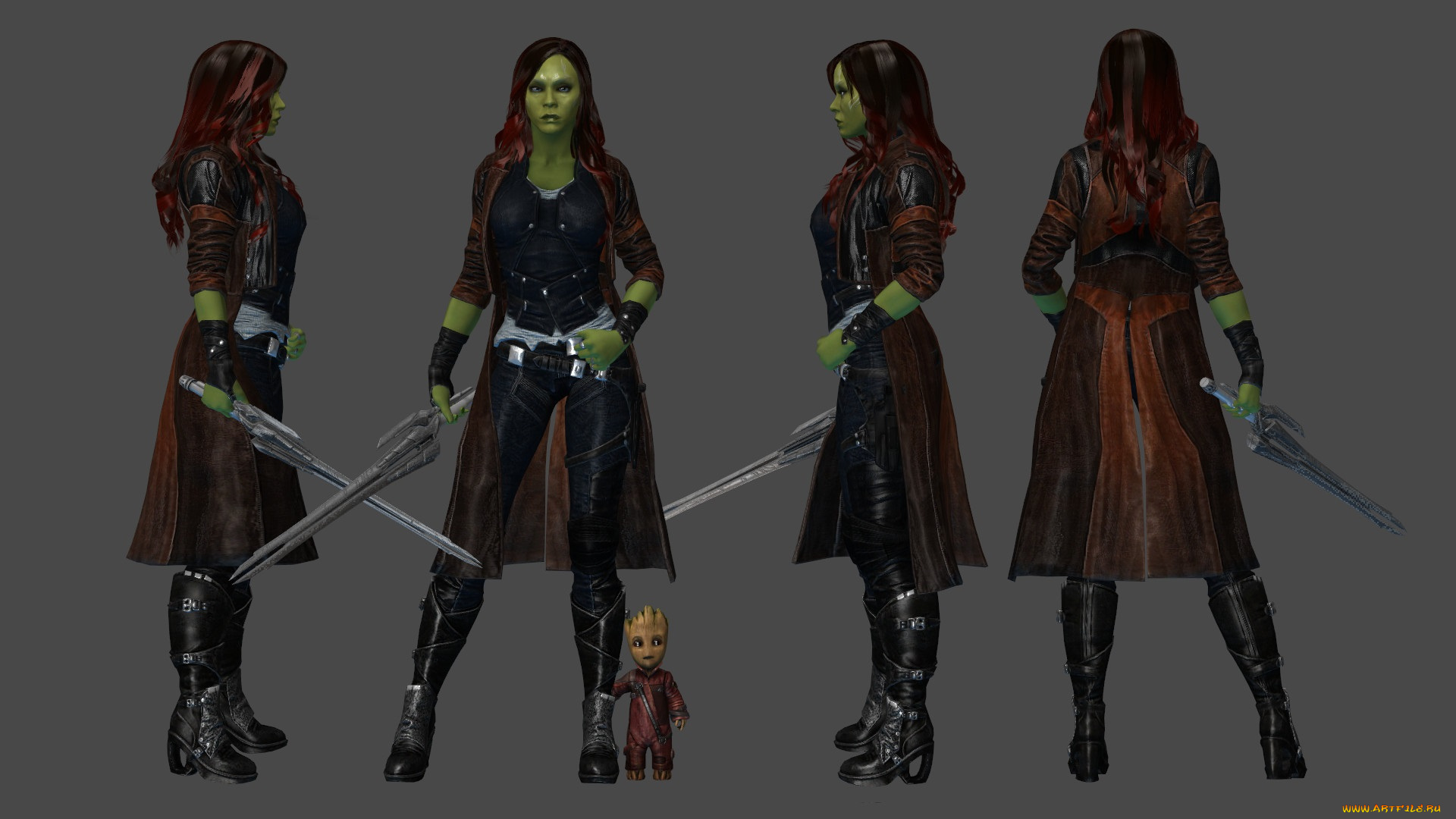 3д, графика, фантазия, , fantasy, фон, взгляд, девушка