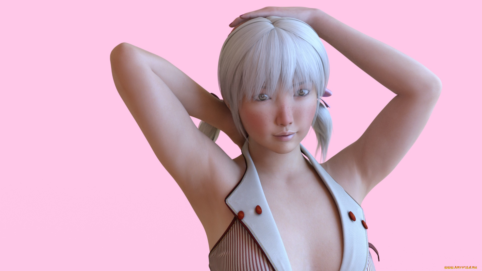 3д, графика, портрет, , portraits, фон, взгляд, девушка