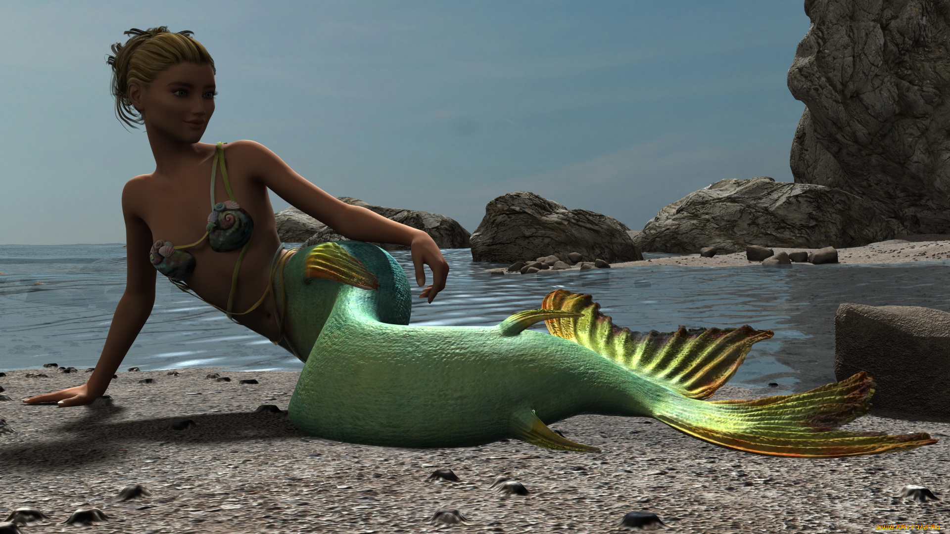 3д, графика, существа, , creatures, девушка, фон, взгляд