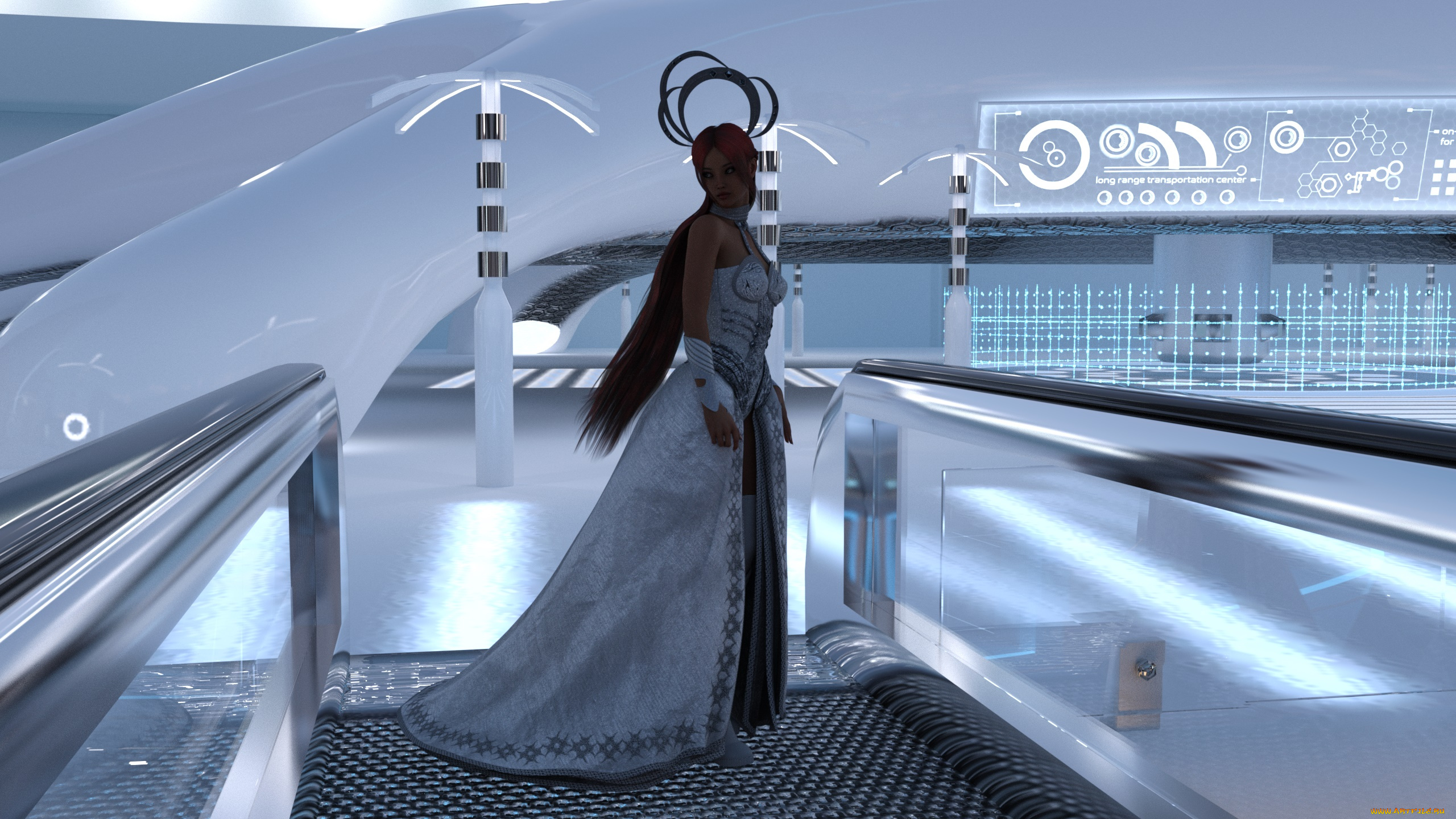 3д, графика, фантазия, , fantasy, фон, взгляд, девушка