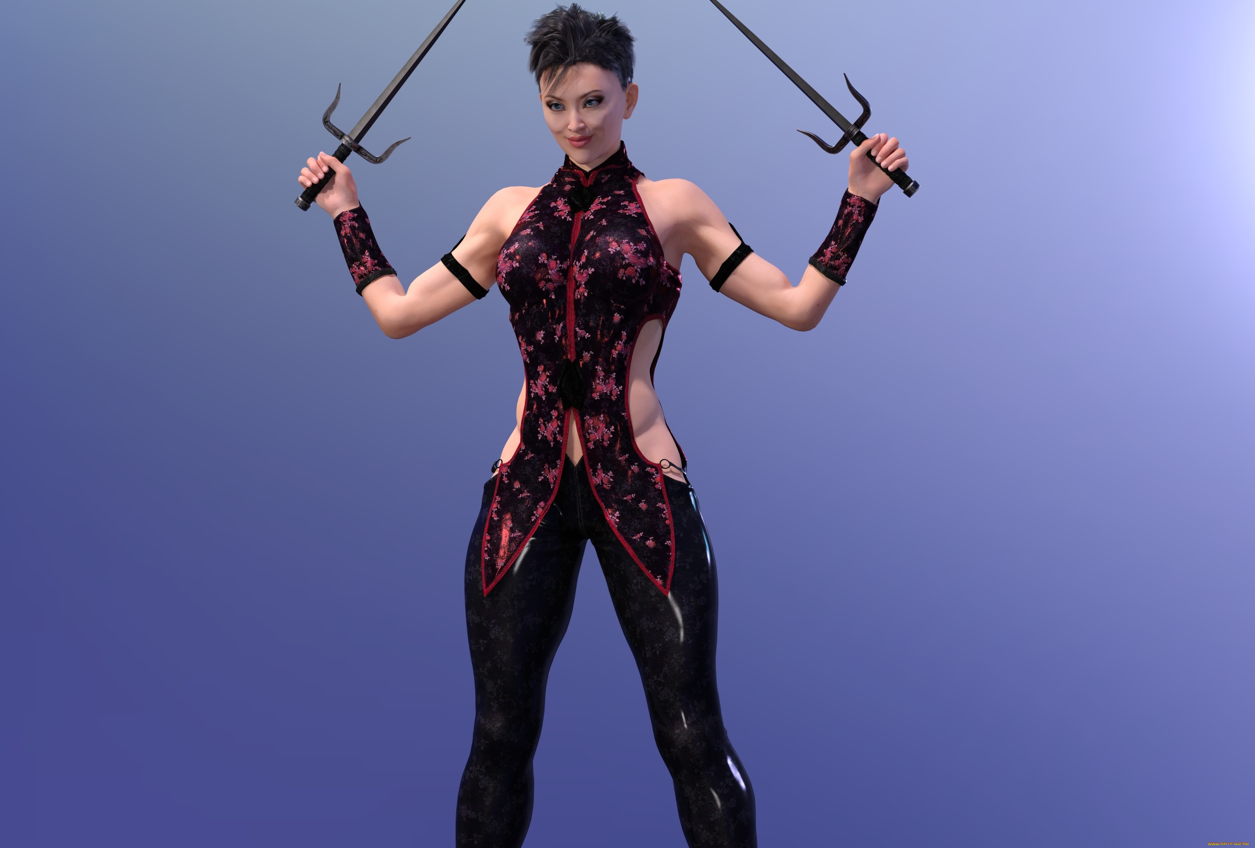 3д, графика, фантазия, , fantasy, девушка, фон, взгляд