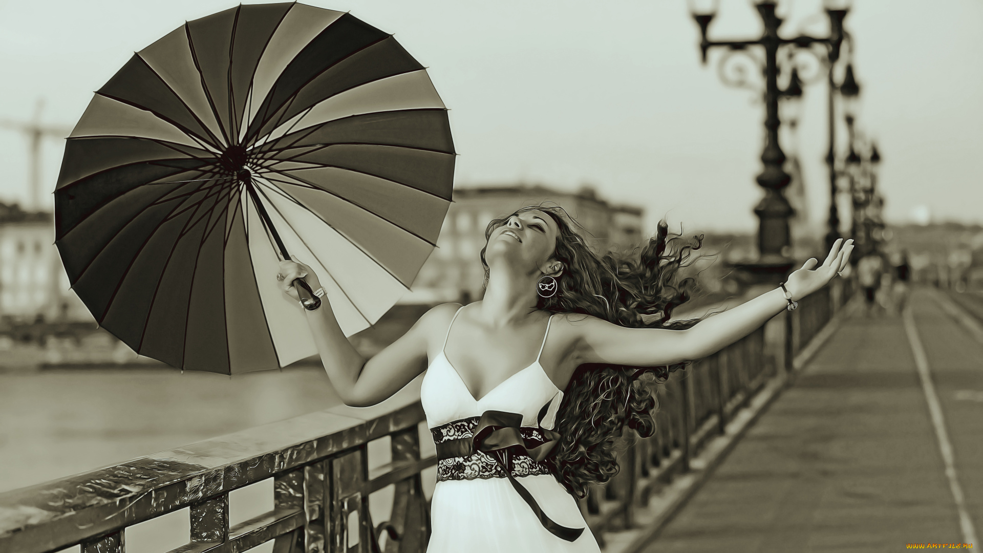 календари, компьютерный, дизайн, женщина, фонарь, девушка, зонт, 2019, calendar, поза