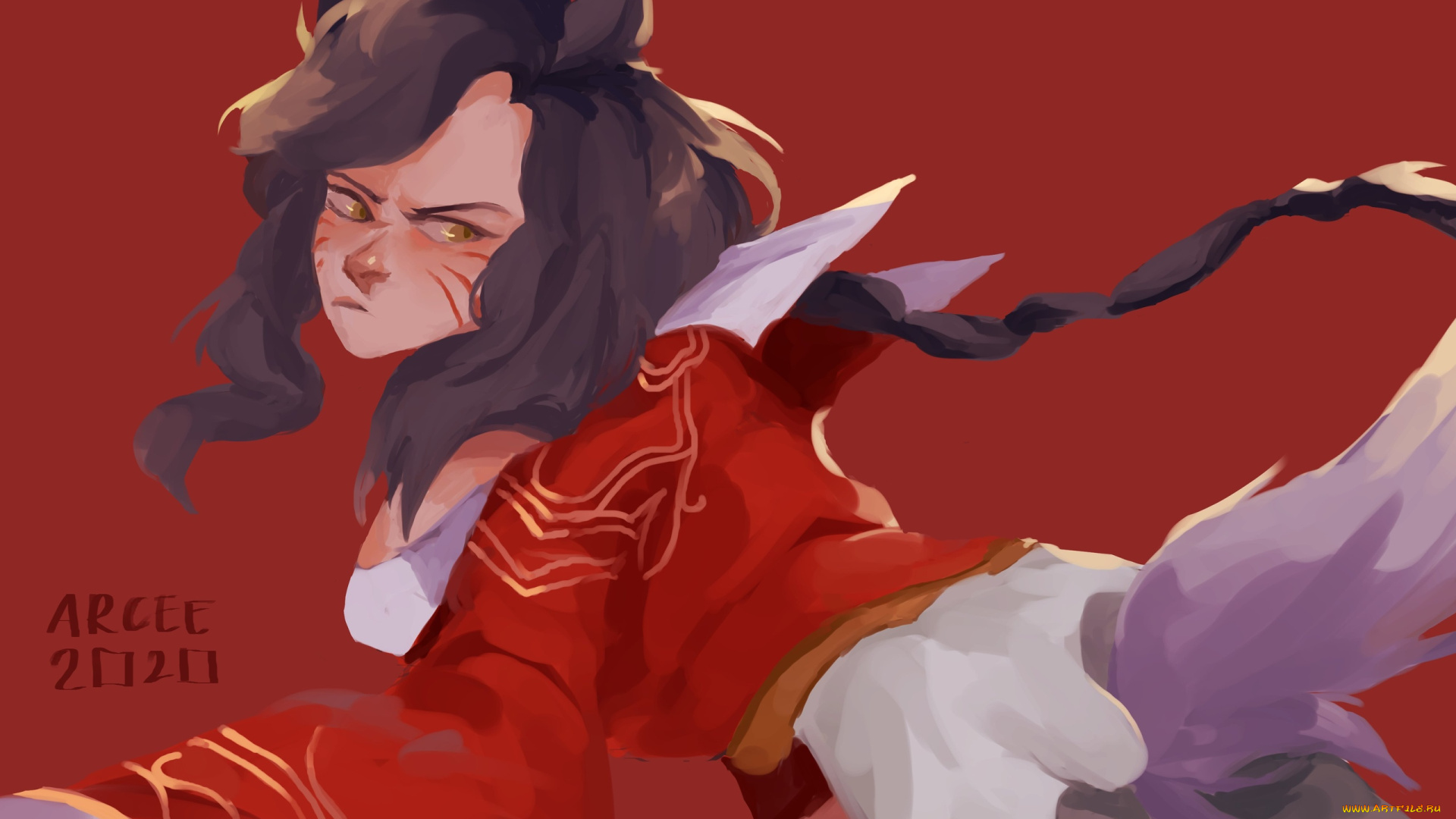 видео, игры, league, of, legends, ahri, девушка, эмоции