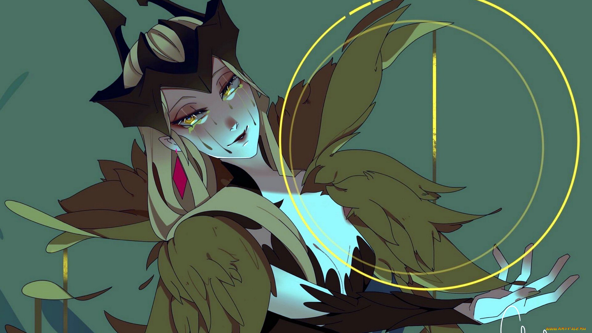 видео, игры, league, of, legends, leblanc, девушка, слезы