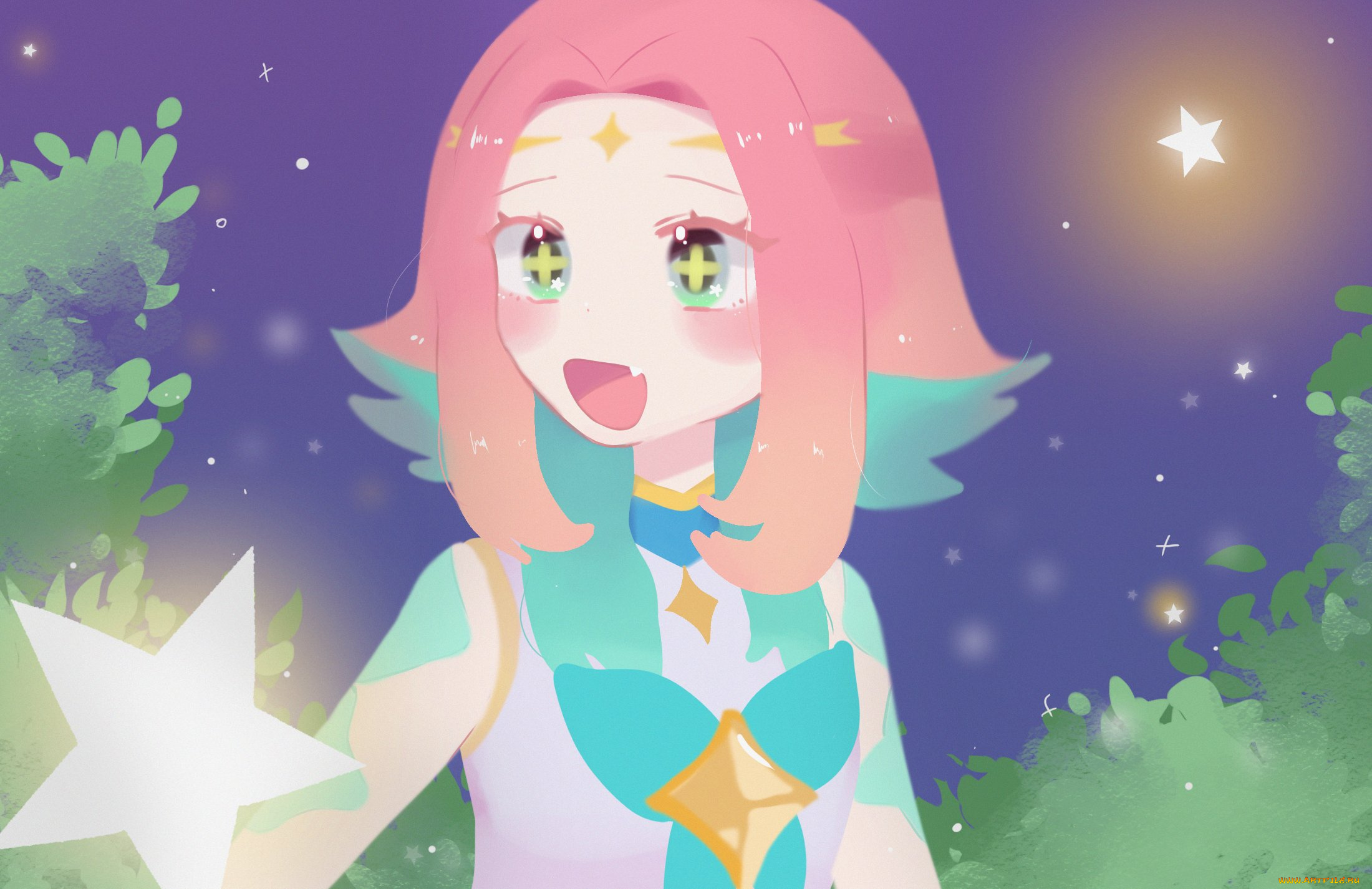 видео, игры, league, of, legends, девочка, звезды