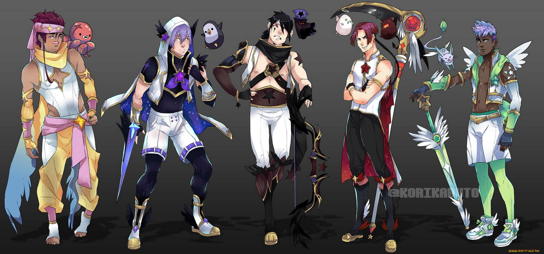 видео, игры, league, of, legends, malzahar, talon, varus, kayn, ekko, парни, оружие, животные