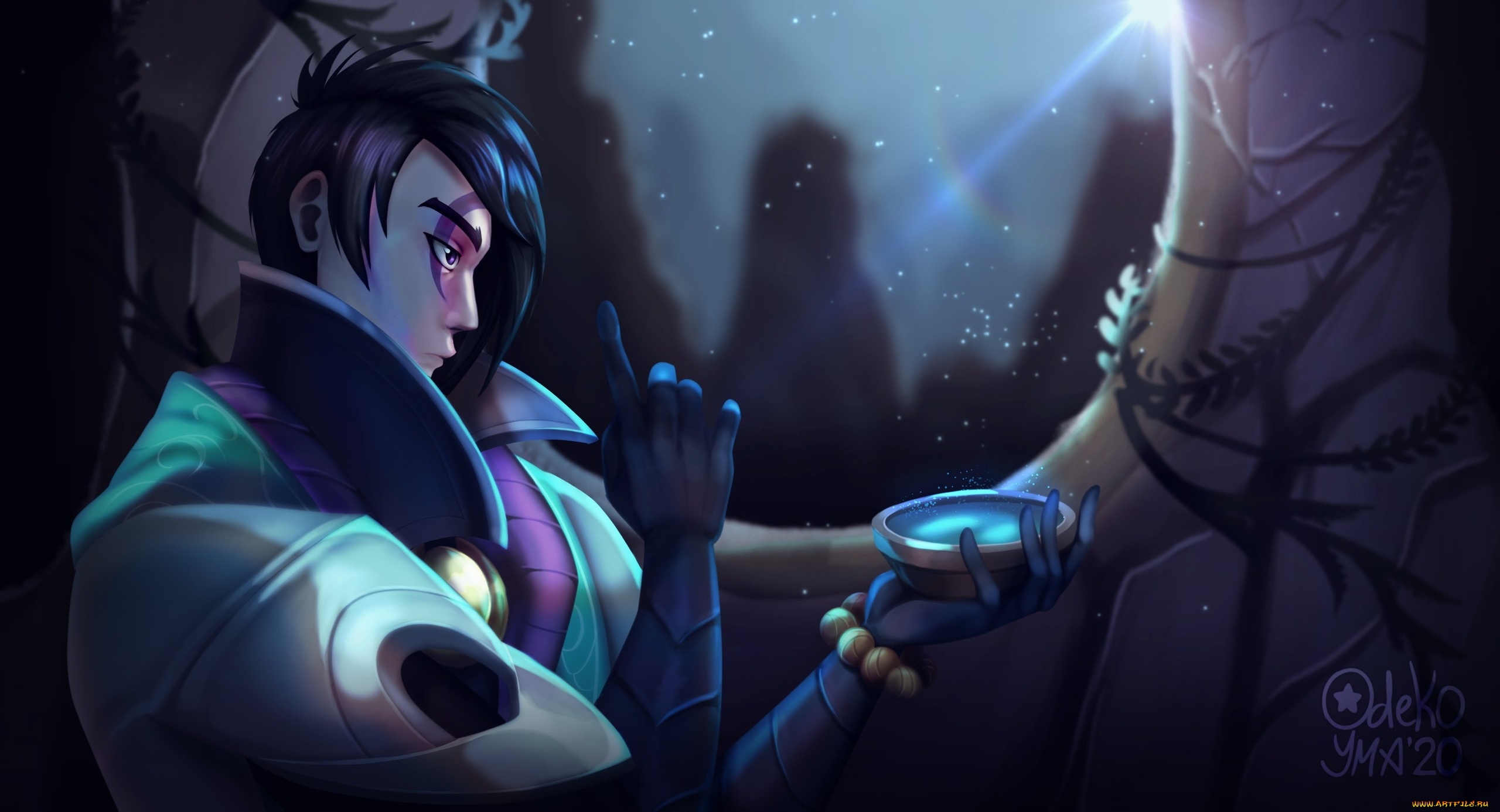 видео, игры, league, of, legends, парень, жест, окно, луч, aphelios