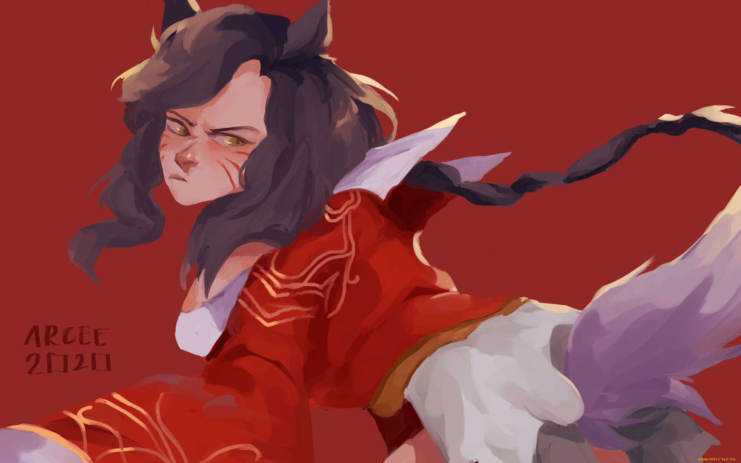 видео, игры, league, of, legends, ahri, девушка, эмоции