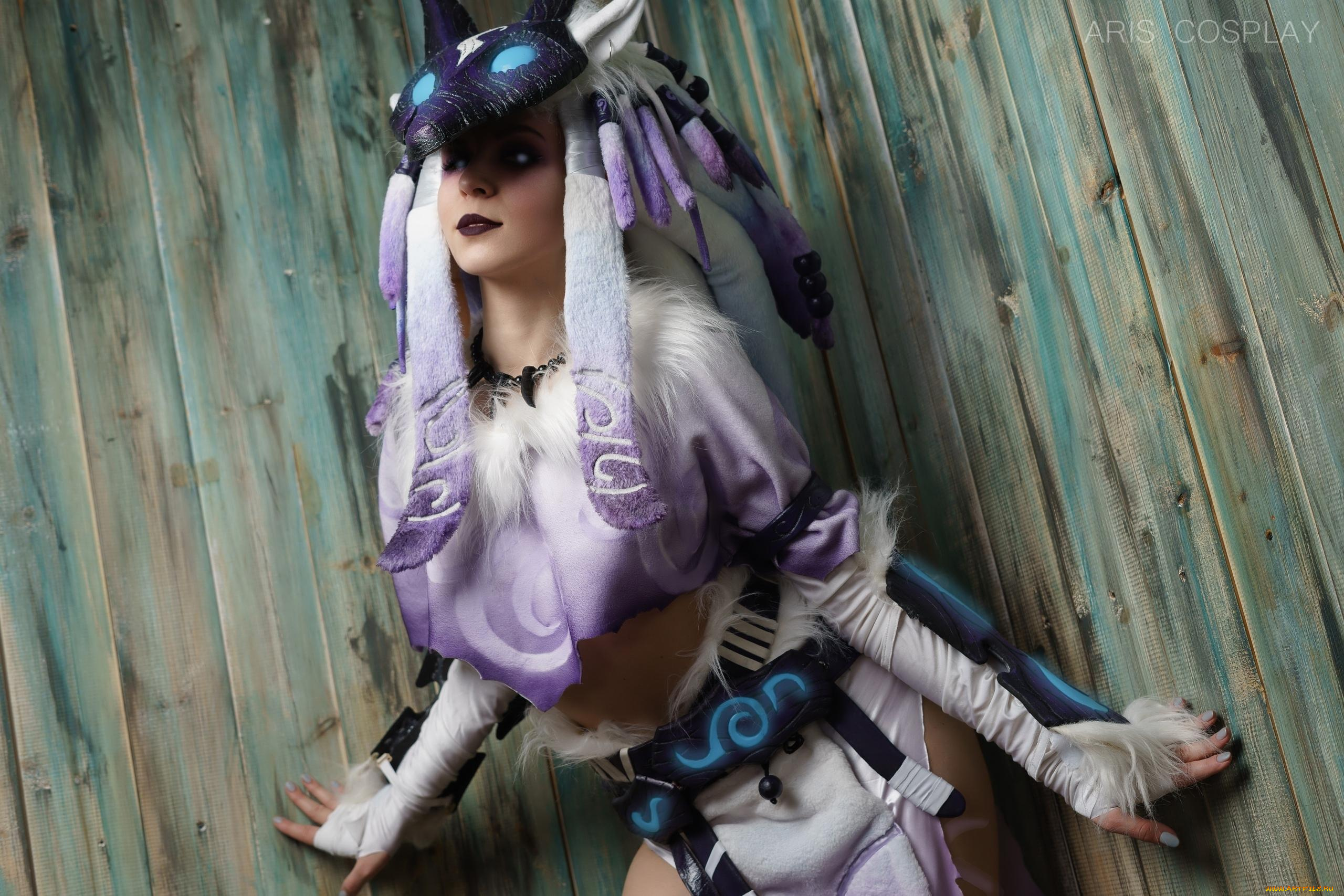 девушки, -, креатив, , косплей, kindred, костюм, стена, aris