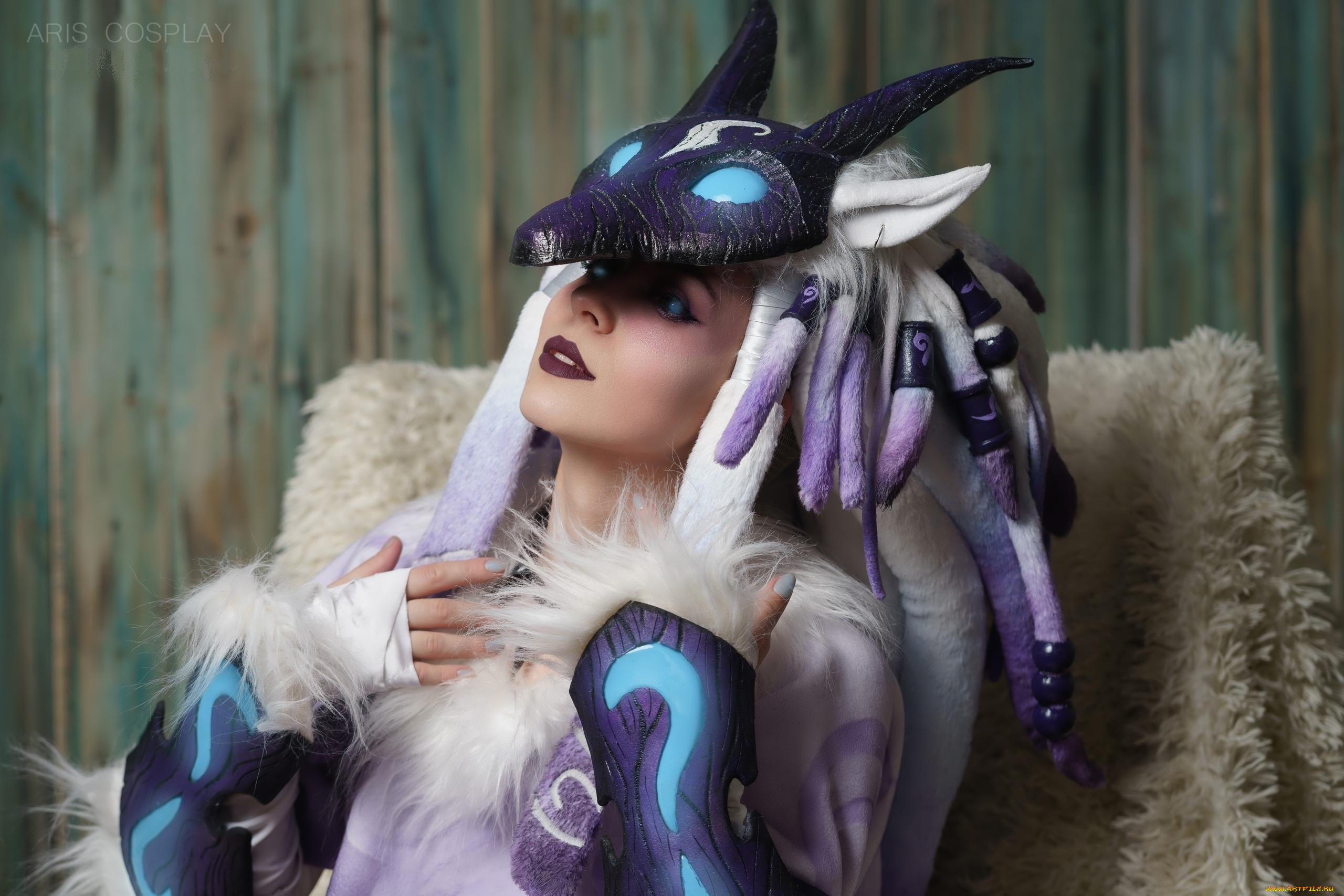 девушки, -, креатив, , косплей, kindred, костюм, стена, aris