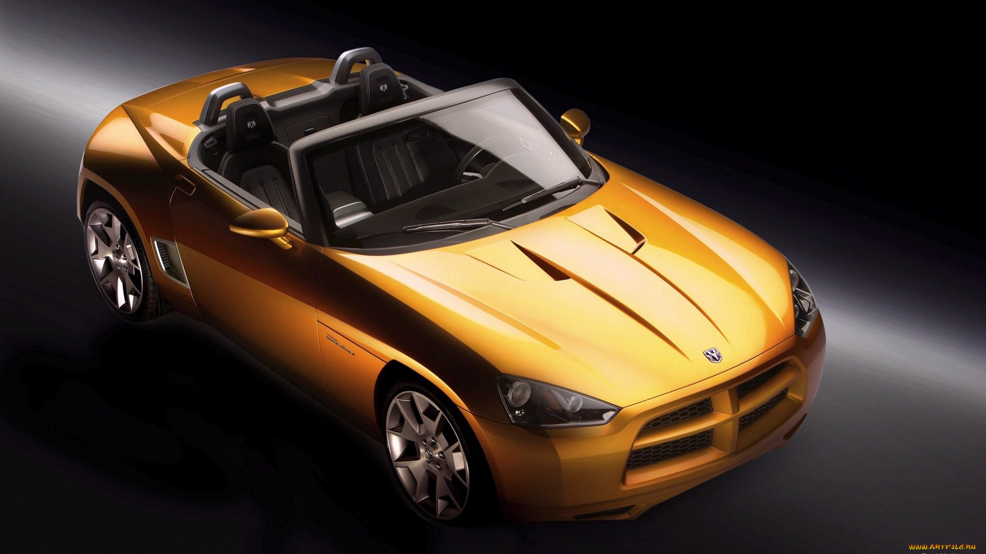 автомобили, dodge, желтый, кабриолет