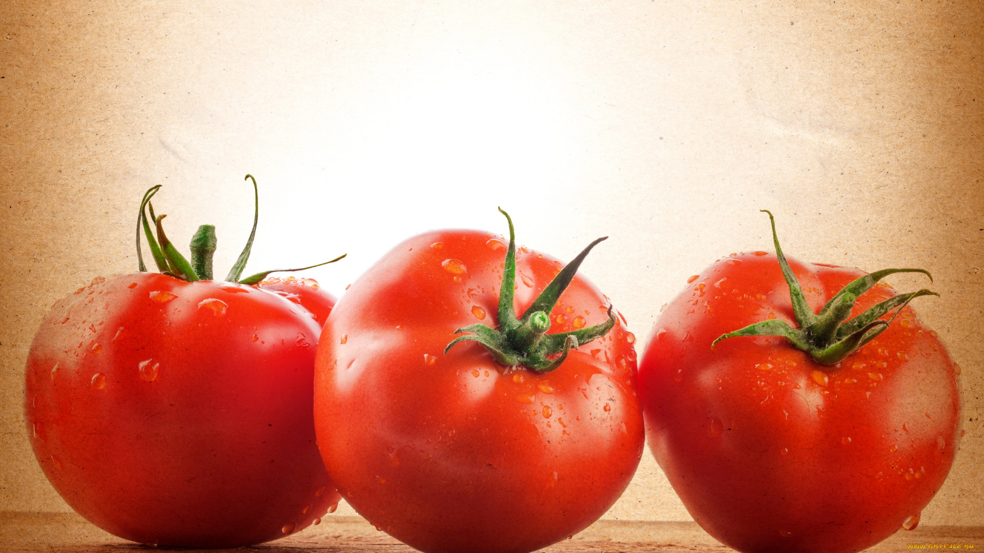 еда, помидоры, спелые, красные, трио, капли