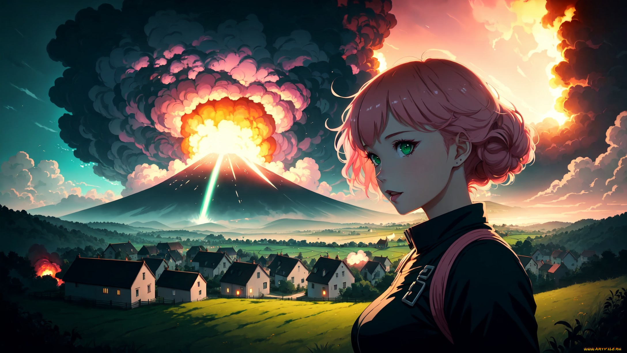 аниме, пейзажи, , природа, нейросети, графика, нейроарт, ai, art, нейронные, сети, рисунки, нейро, искусство