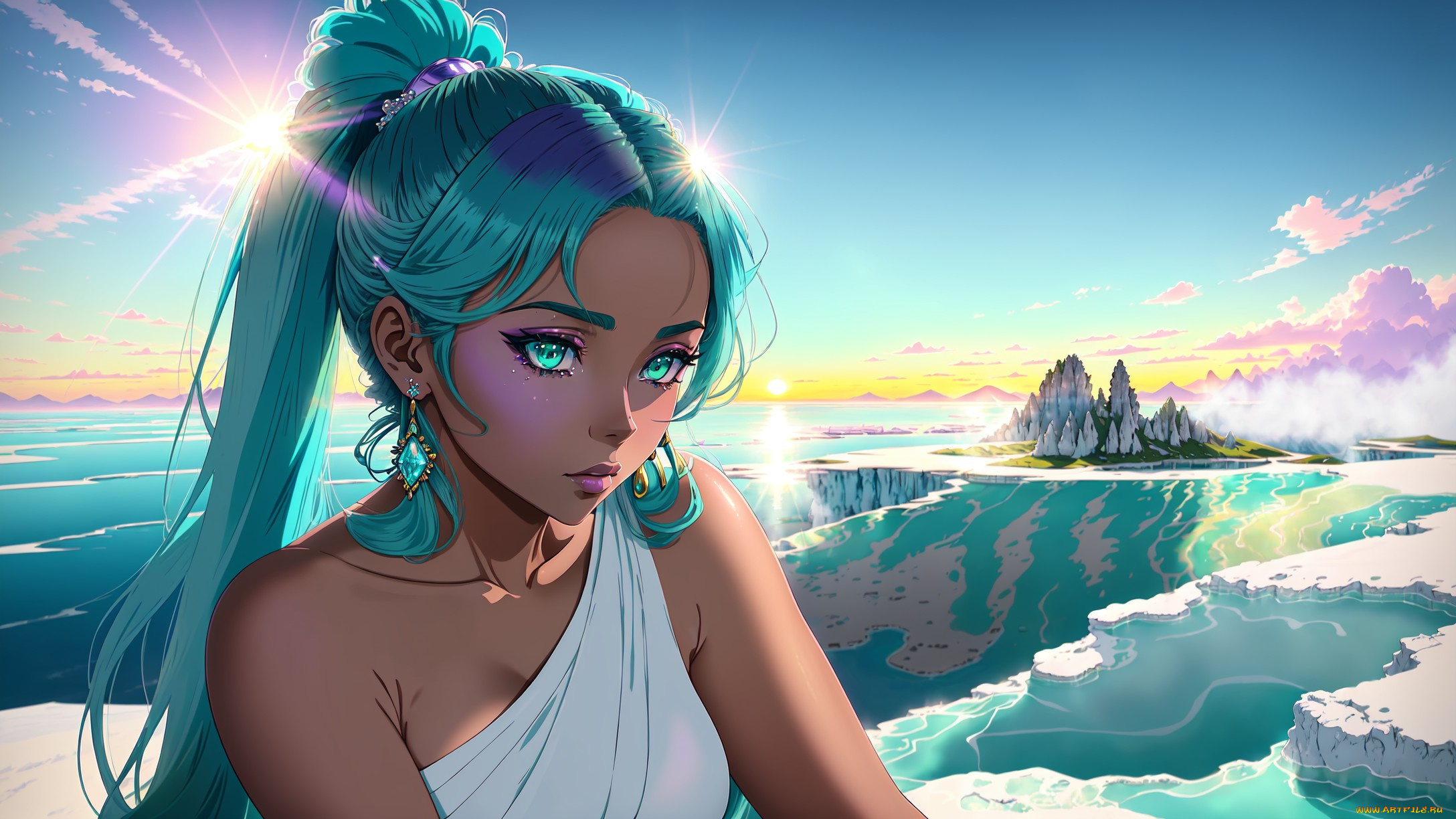 аниме, пейзажи, , природа, нейросети, графика, нейроарт, ai, art, нейронные, сети, рисунки, нейро, искусство