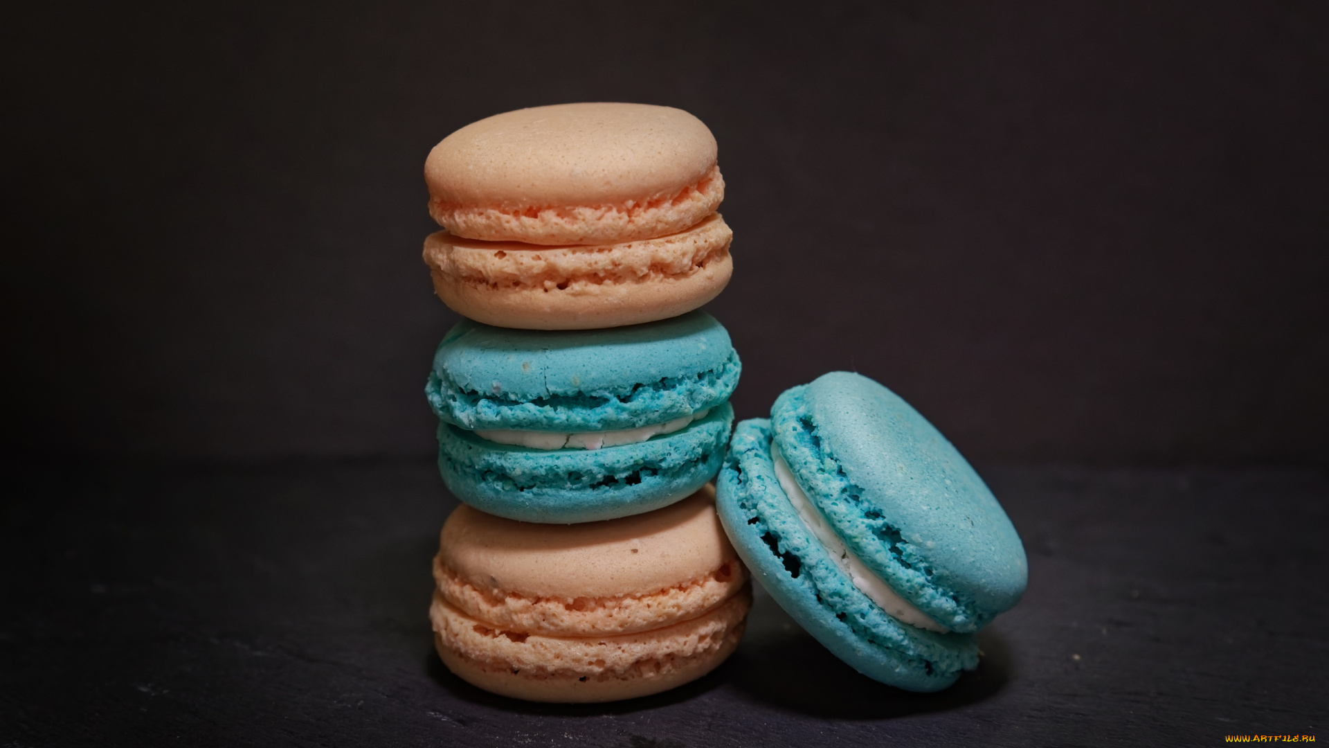 еда, макаруны, лакомство, печенье, ассорти