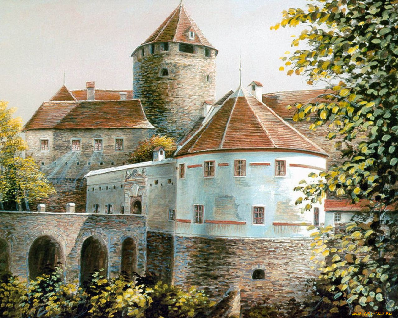 рисованные, города