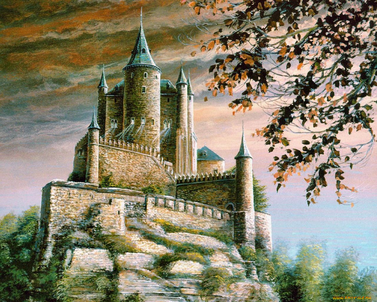 рисованные, города