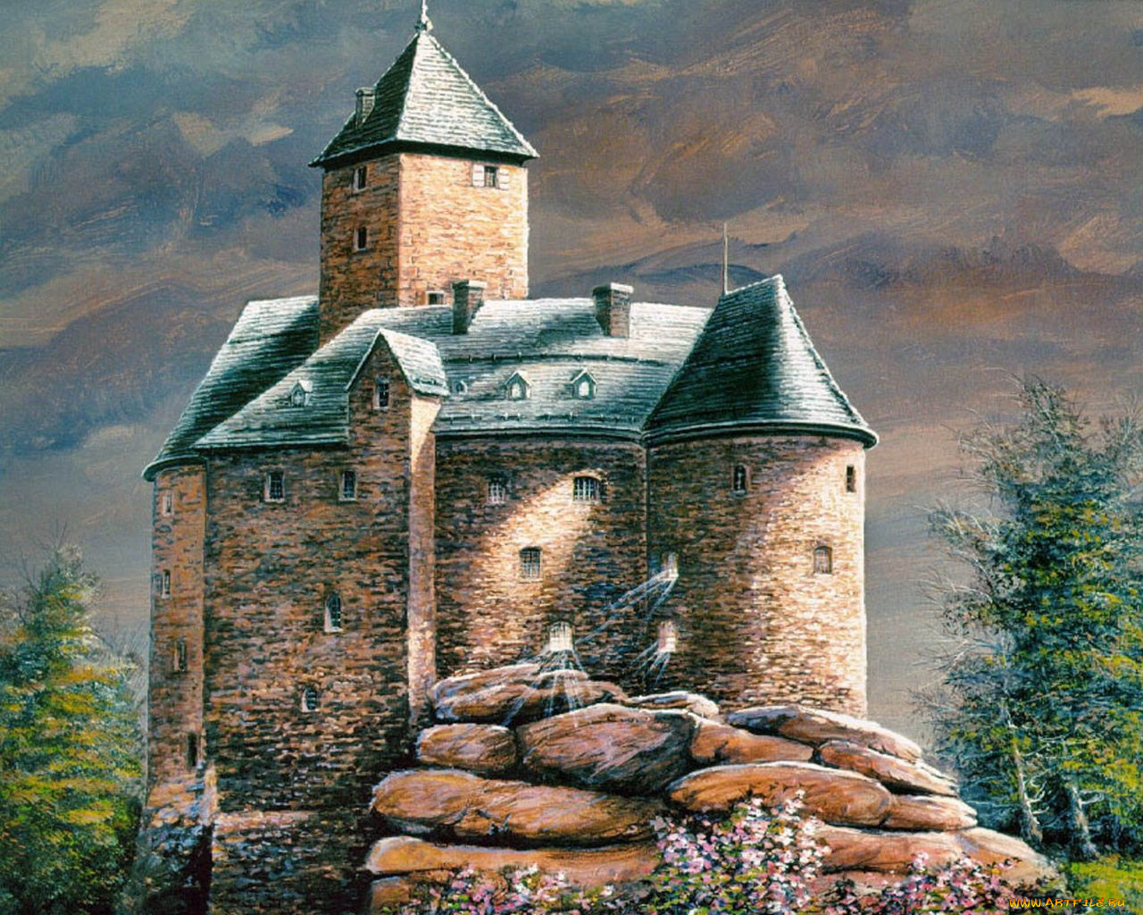 рисованные, города