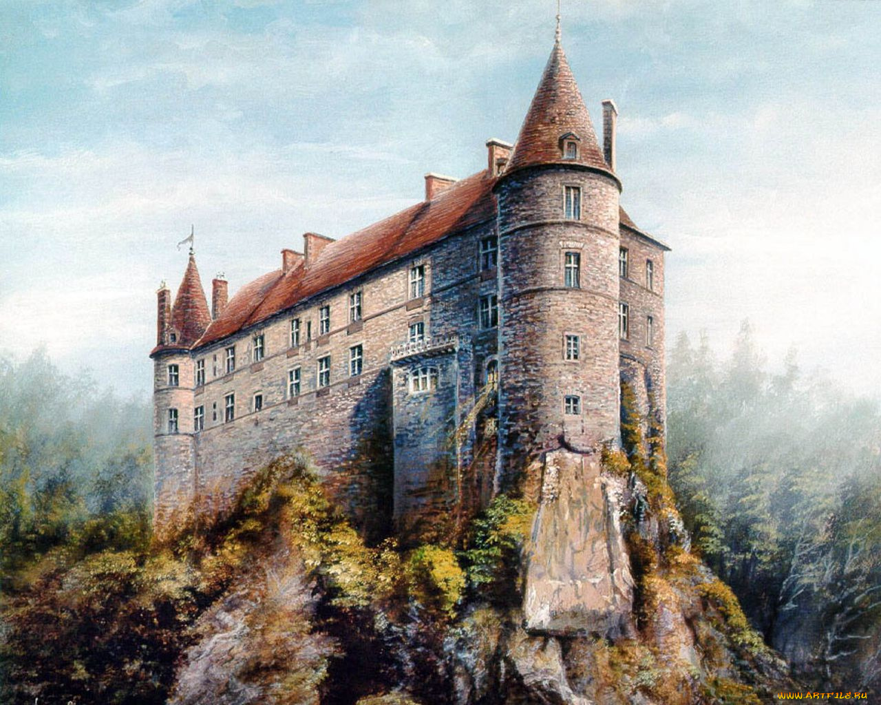 рисованные, города