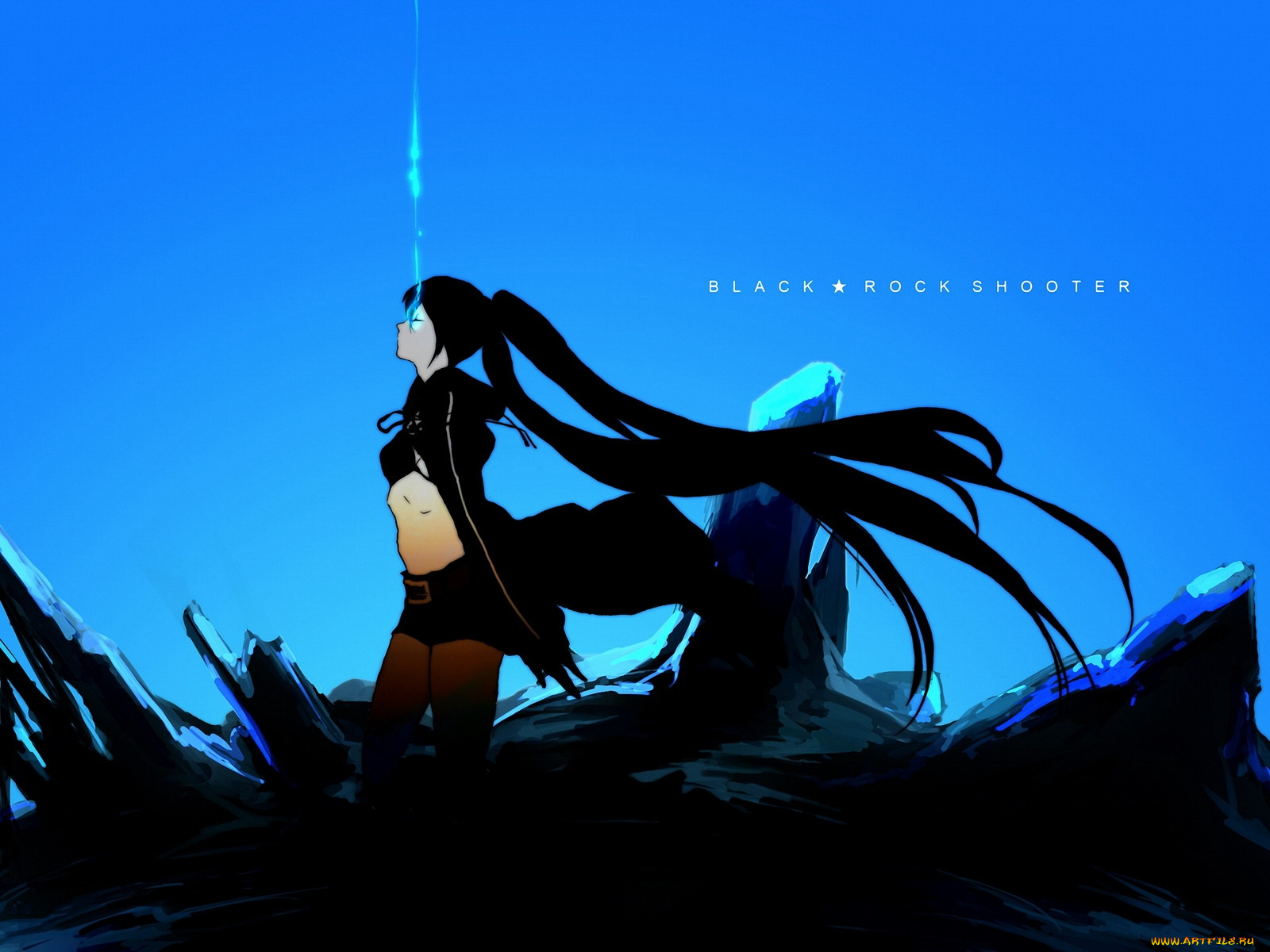 аниме, black, rock, shooter